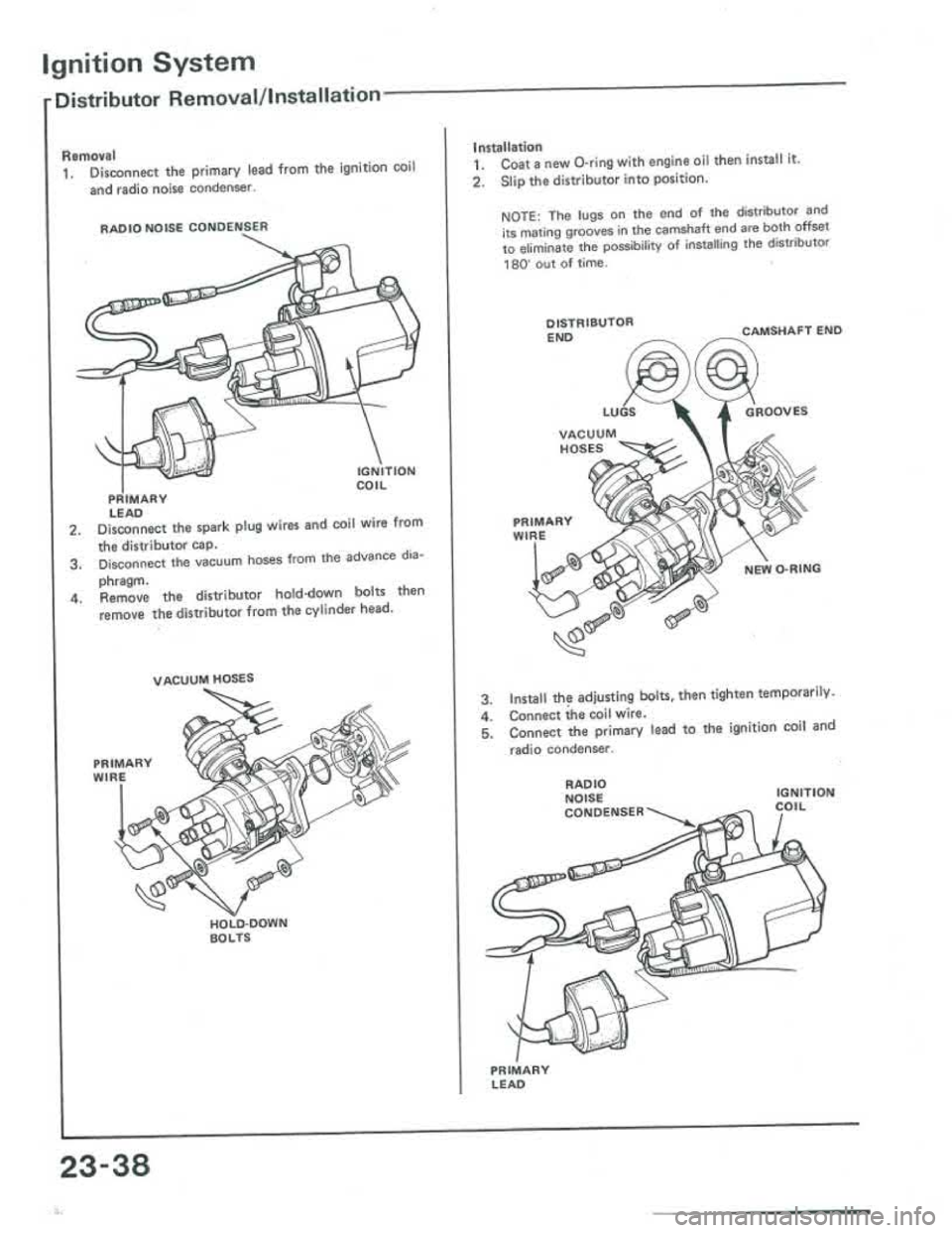 ACURA INTEGRA 1986  Service Repair Manual 