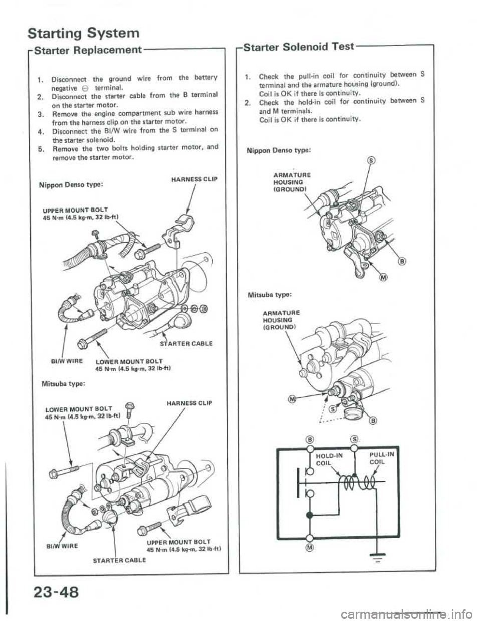 ACURA INTEGRA 1986  Service Repair Manual 