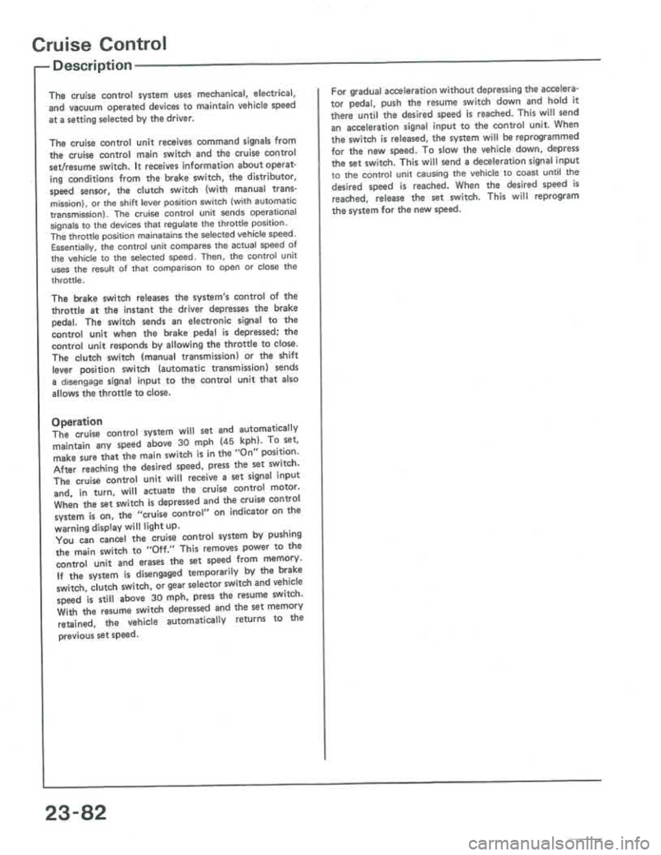 ACURA INTEGRA 1986  Service Repair Manual 