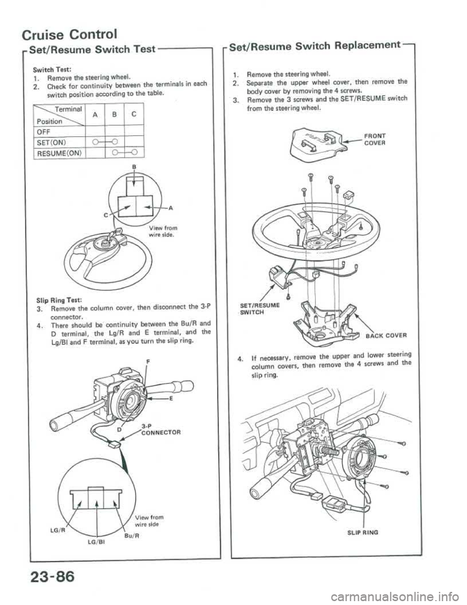 ACURA INTEGRA 1986  Service Repair Manual 