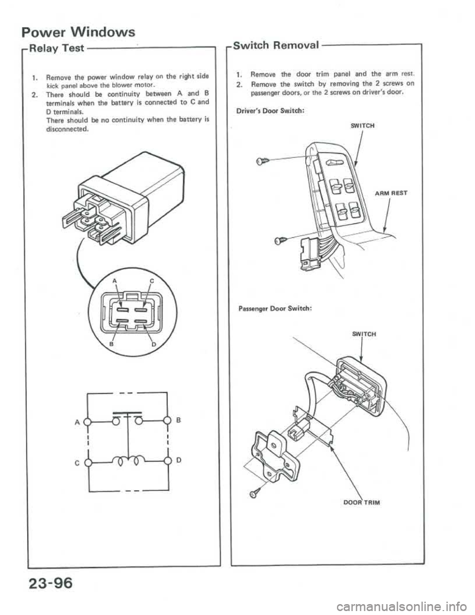 ACURA INTEGRA 1986  Service Repair Manual 