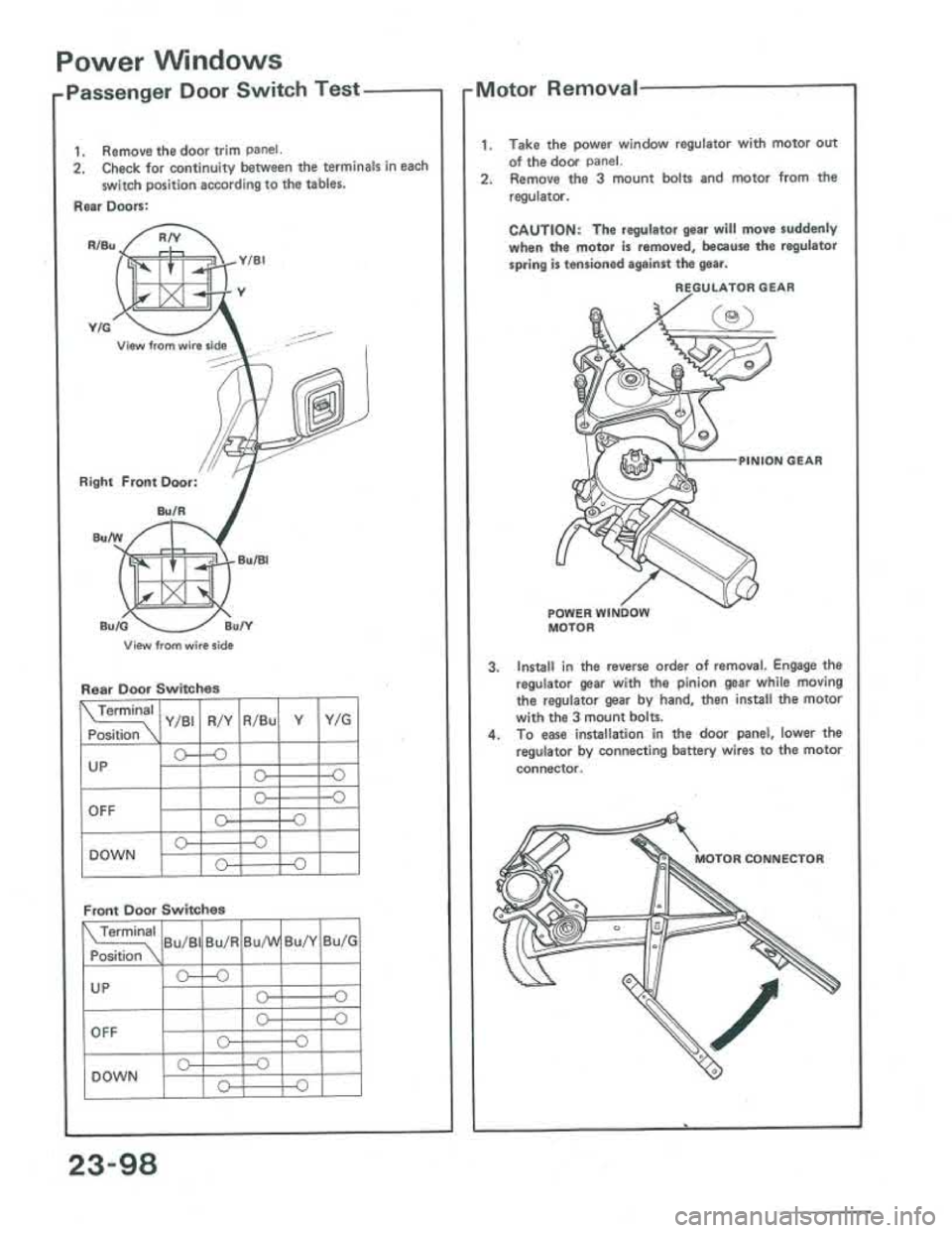 ACURA INTEGRA 1986  Service Repair Manual 