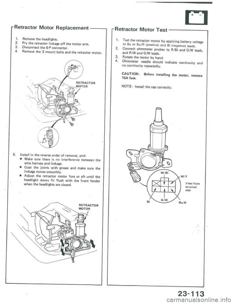 ACURA INTEGRA 1986  Service Repair Manual 