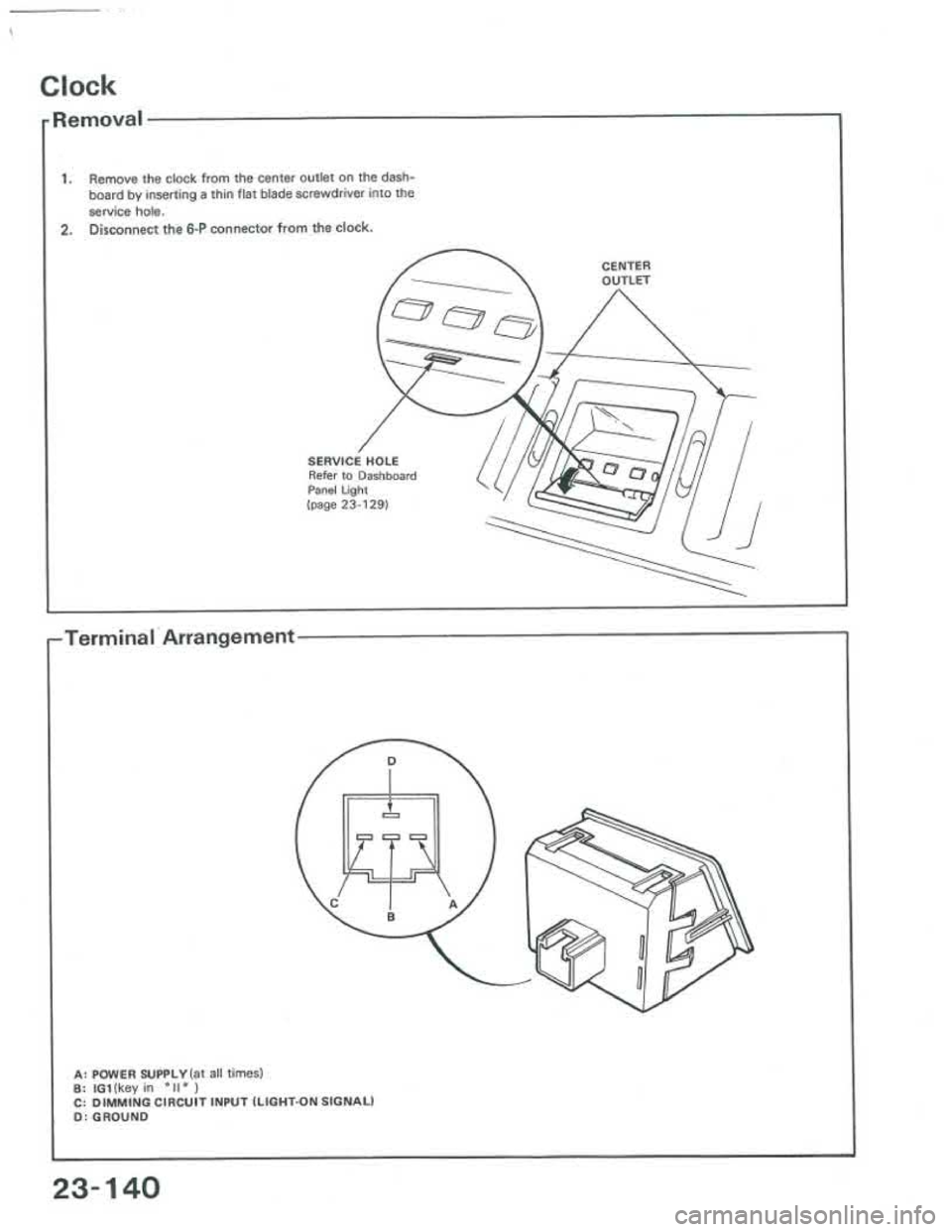 ACURA INTEGRA 1986  Service Repair Manual 