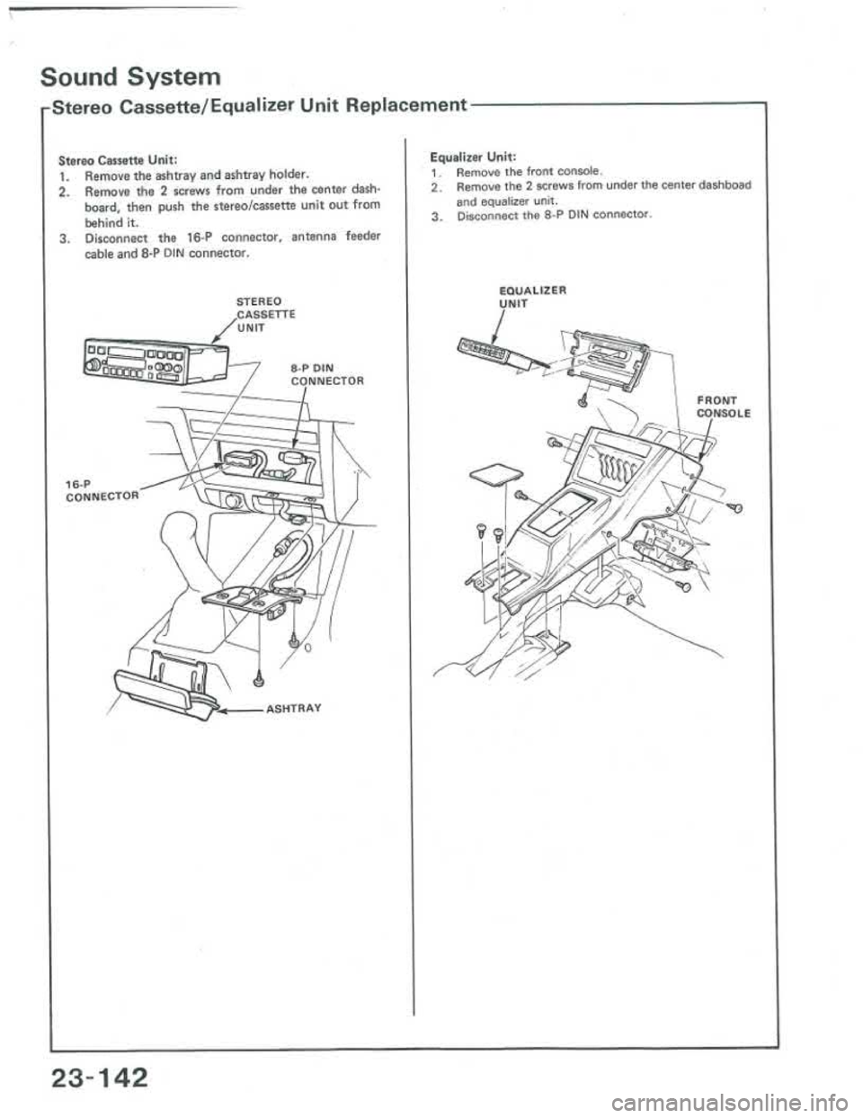 ACURA INTEGRA 1986  Service Repair Manual 
