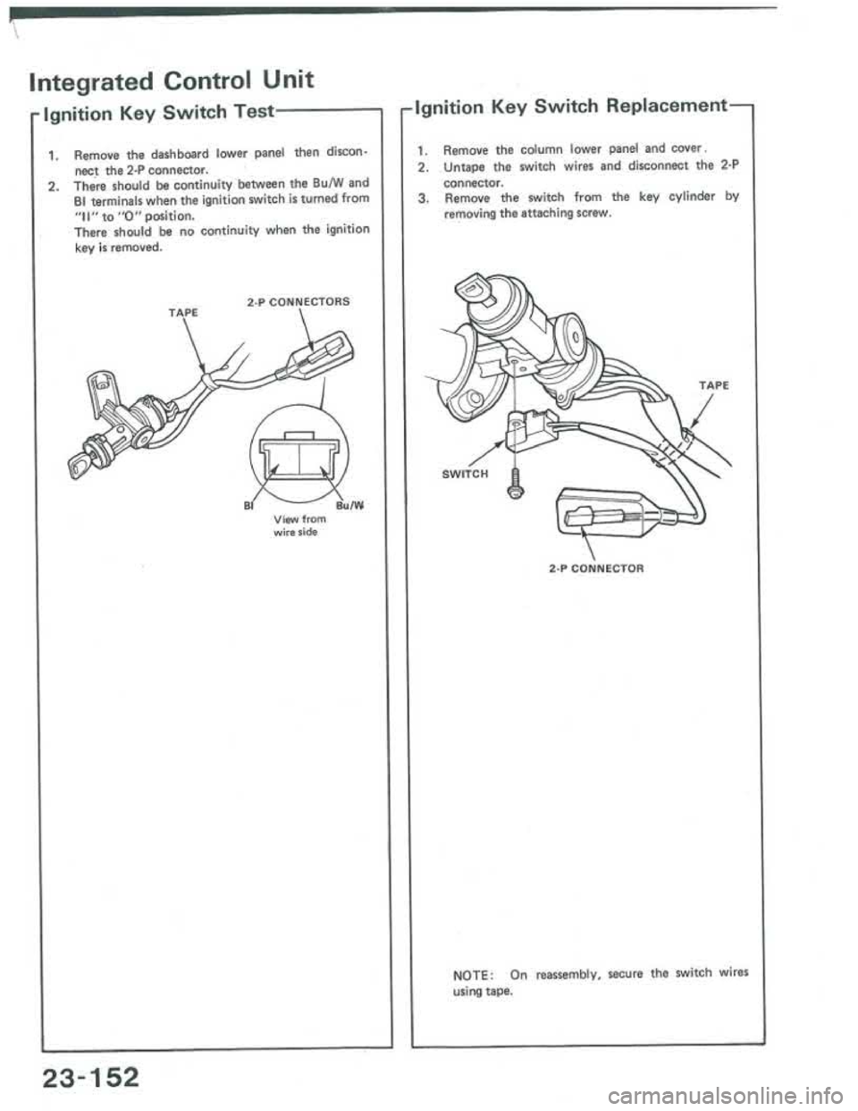 ACURA INTEGRA 1986  Service Repair Manual 