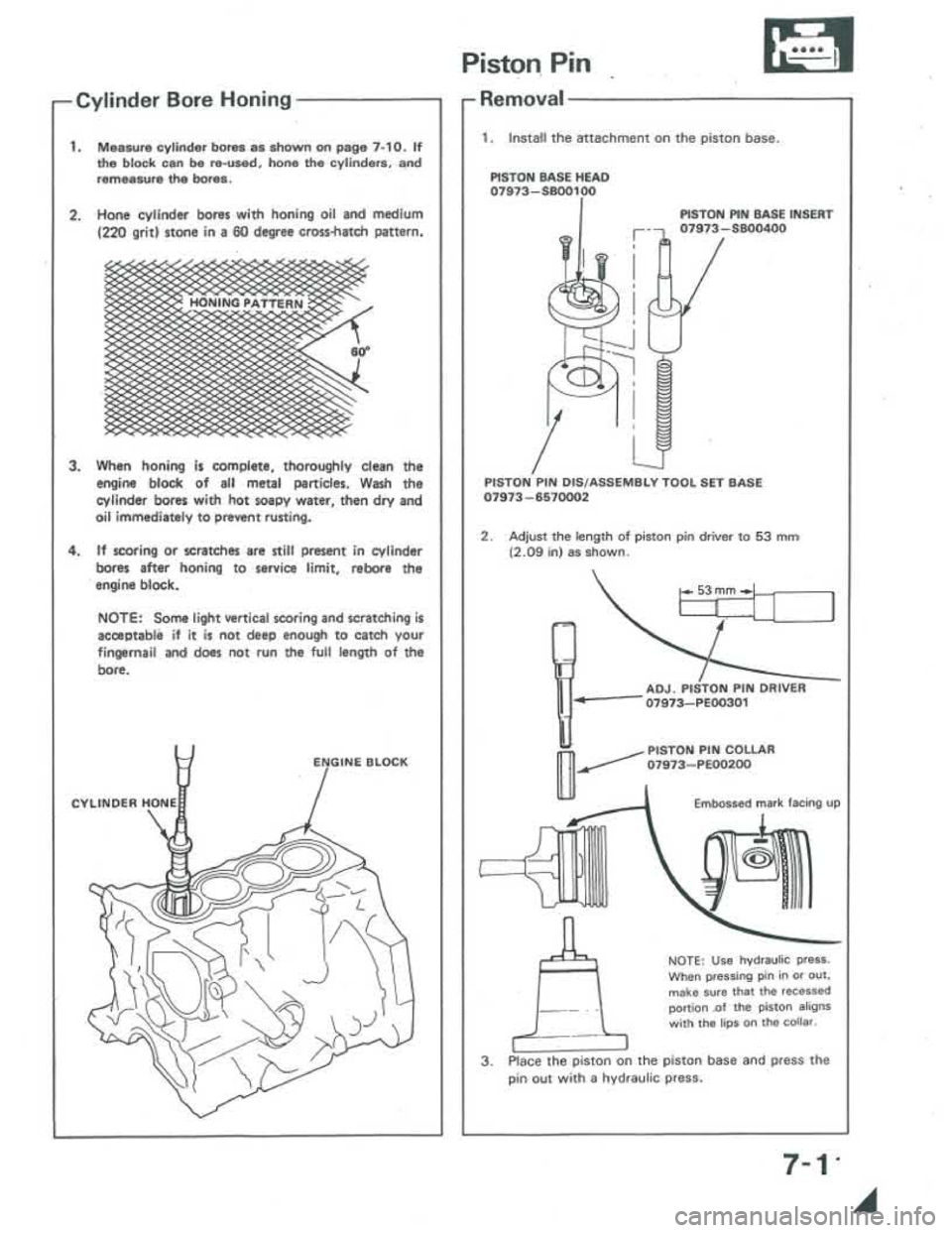 ACURA INTEGRA 1986  Service Repair Manual 