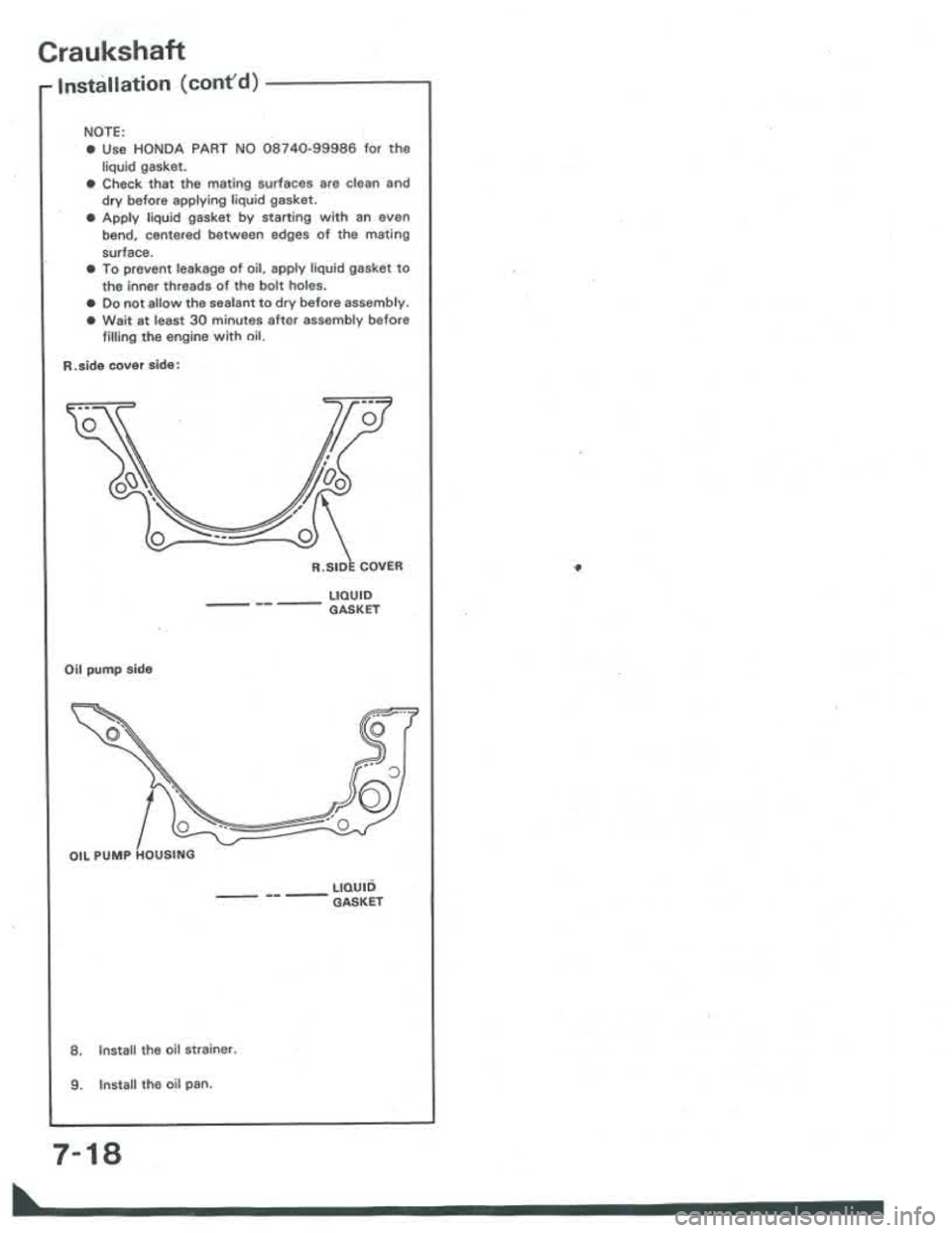 ACURA INTEGRA 1986  Service Repair Manual 