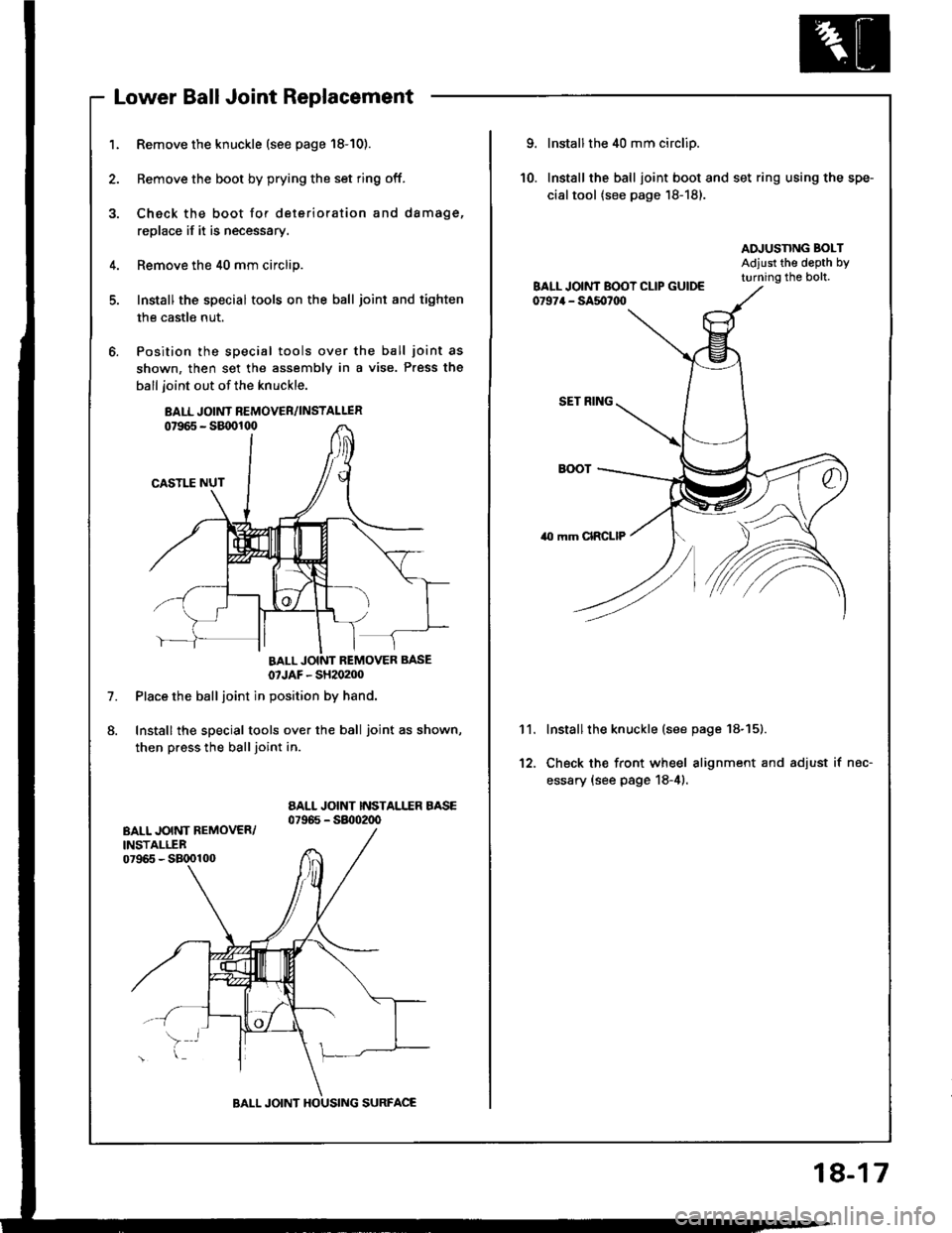 ACURA INTEGRA 1994  Service Repair Manual 