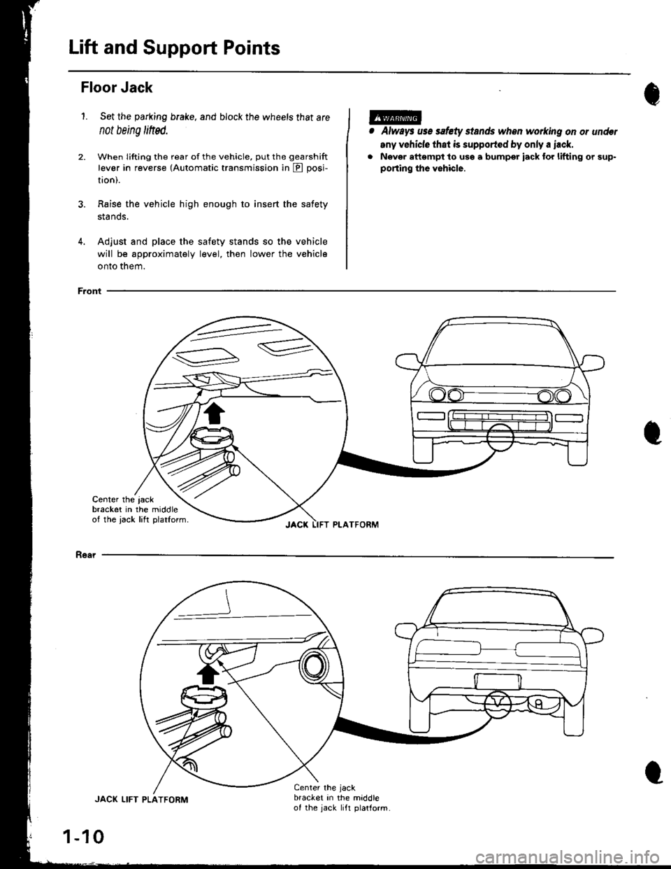 ACURA INTEGRA 1998  Service Repair Manual 