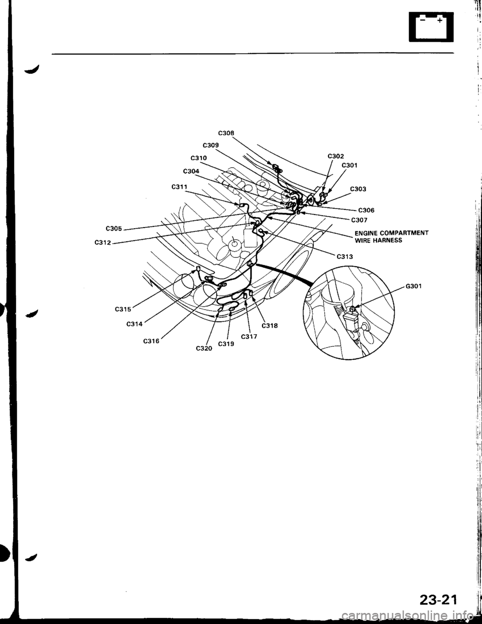 ACURA INTEGRA 1998  Service Repair Manual c306
c307
ENGINE COMPARTMENTWIRE HARNESS
G301 