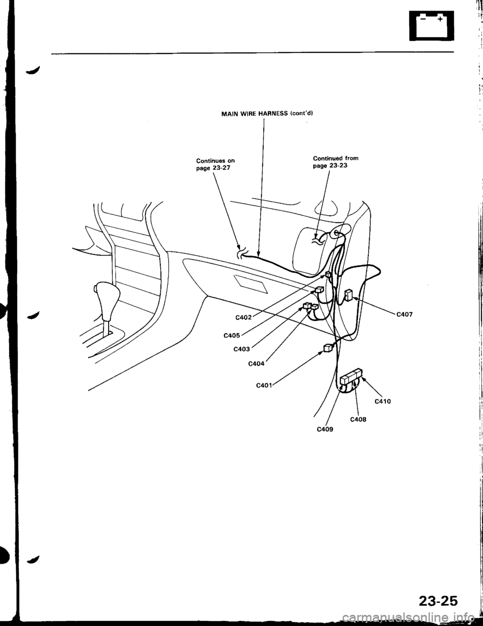 ACURA INTEGRA 1998  Service Repair Manual Continuos onpage 23-27
23-25 
