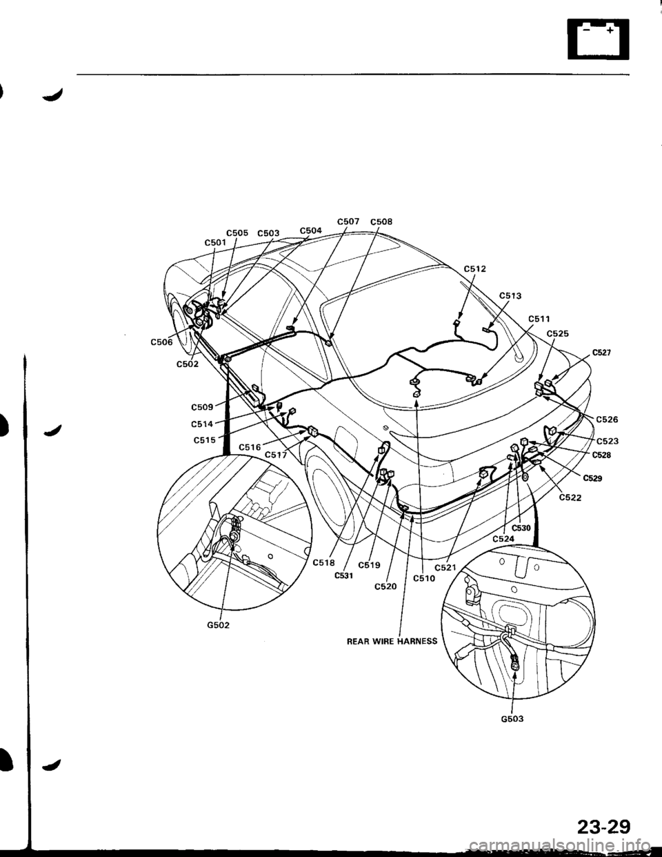 ACURA INTEGRA 1998  Service Repair Manual J
c505 c503
19
c520
REAR WIRE
c521c510
G503
23-29 