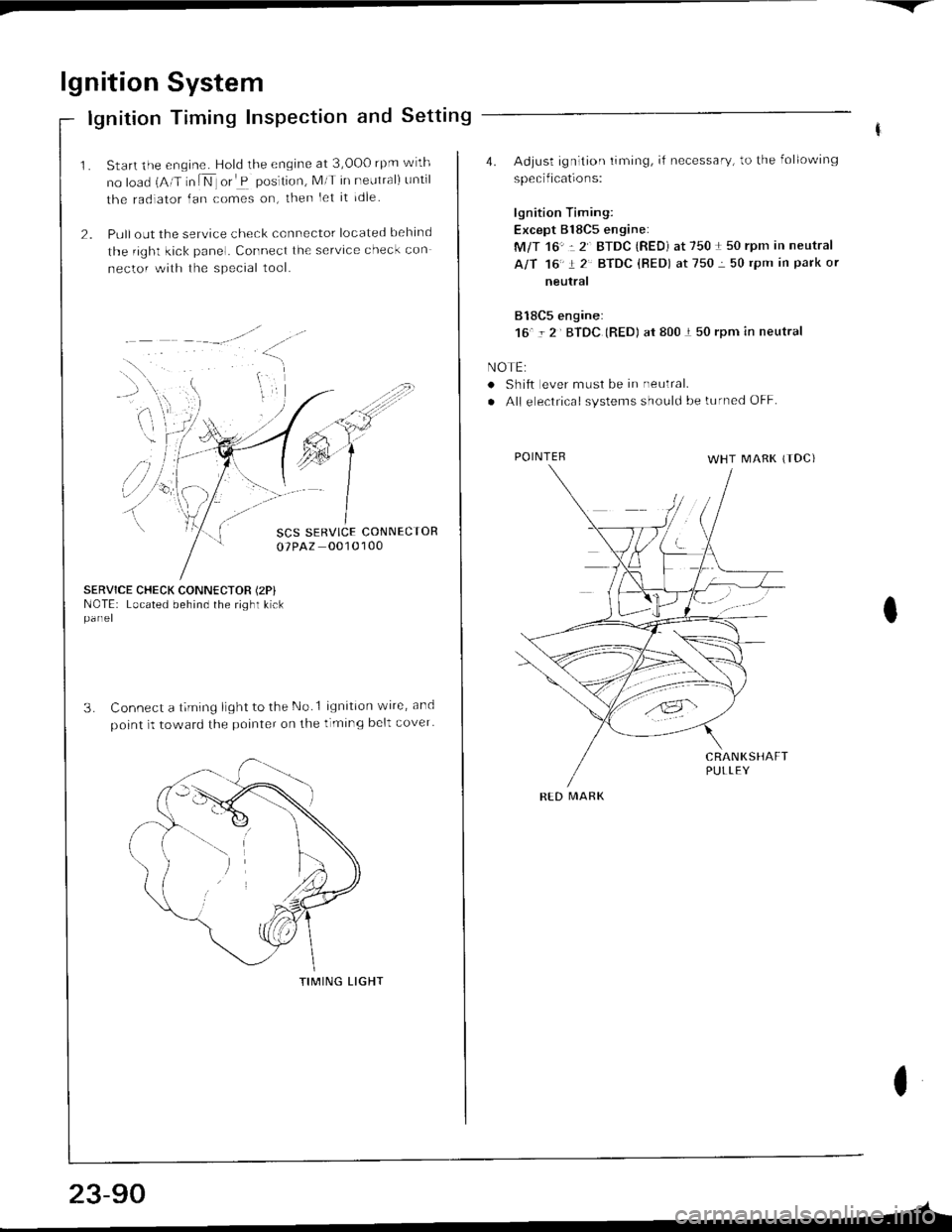 ACURA INTEGRA 1998  Service Repair Manual 