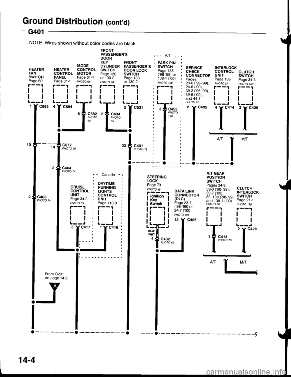 ACURA INTEGRA 1998 Service Repair Manual Ground Distributior (contd)
- G401
CLUTCHswtTcHPage 34-3
tl
tl
l**
A/T GEARPOStTTONSWITCH
139""i#;3a, cLUrcH
ig.ii,oor.--" TNTERLOCK
89, 138 (rss- 99t lwlTcHand 138-1 { 00) Page zl-lPHO|OTo PHOfa 13 ACURA INTEGRA 1998 Service Repair Manual Ground Distributior (contd)
- G401
CLUTCHswtTcHPage 34-3
tl
tl
l**
A/T GEARPOStTTONSWITCH
139""i#;3a, cLUrcH
ig.ii,oor.--" TNTERLOCK
89, 138 (rss- 99t lwlTcHand 138-1 { 00) Page zl-lPHO|OTo PHOfa 13