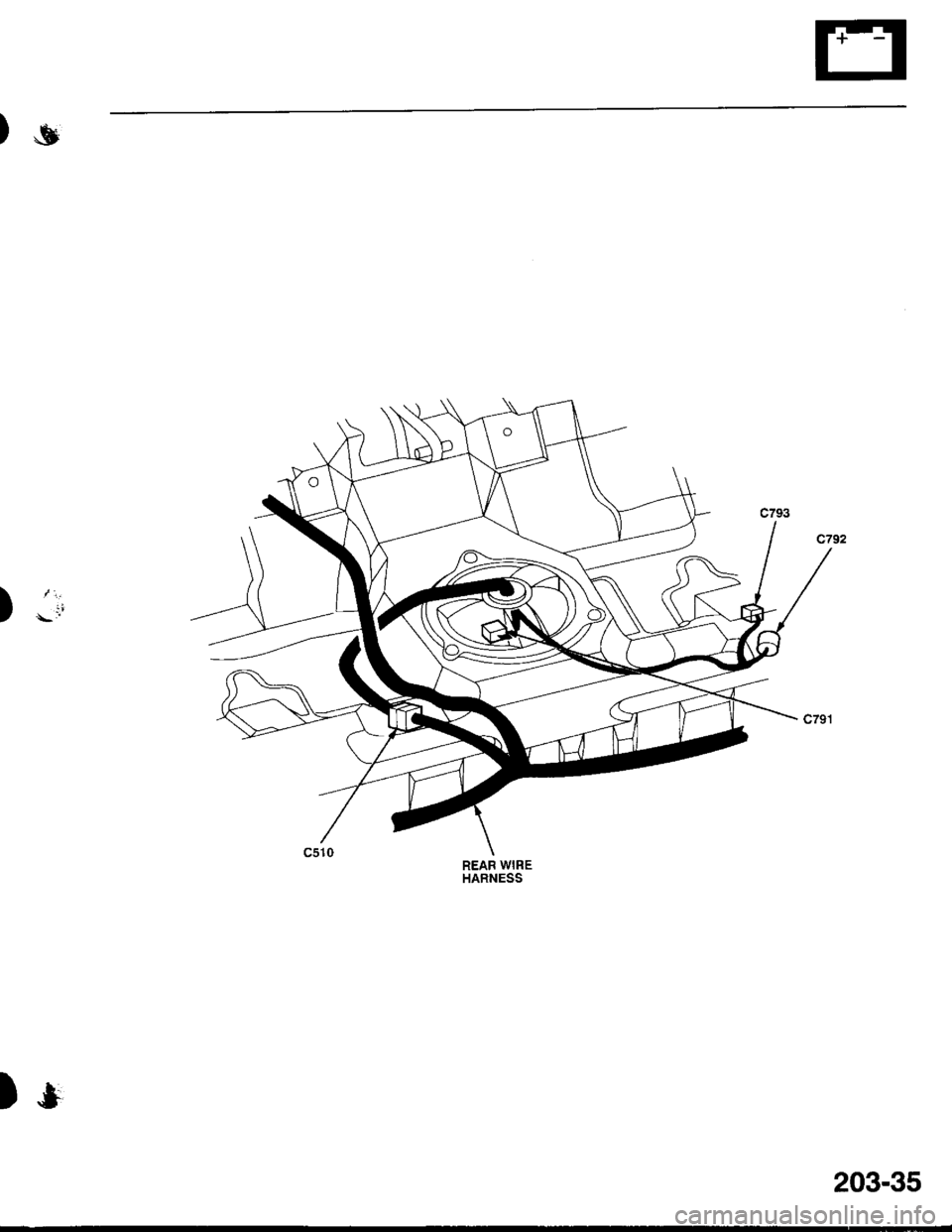 ACURA INTEGRA 1998  Service Repair Manual )
REAR WIREHARNESS
)$
203-35 