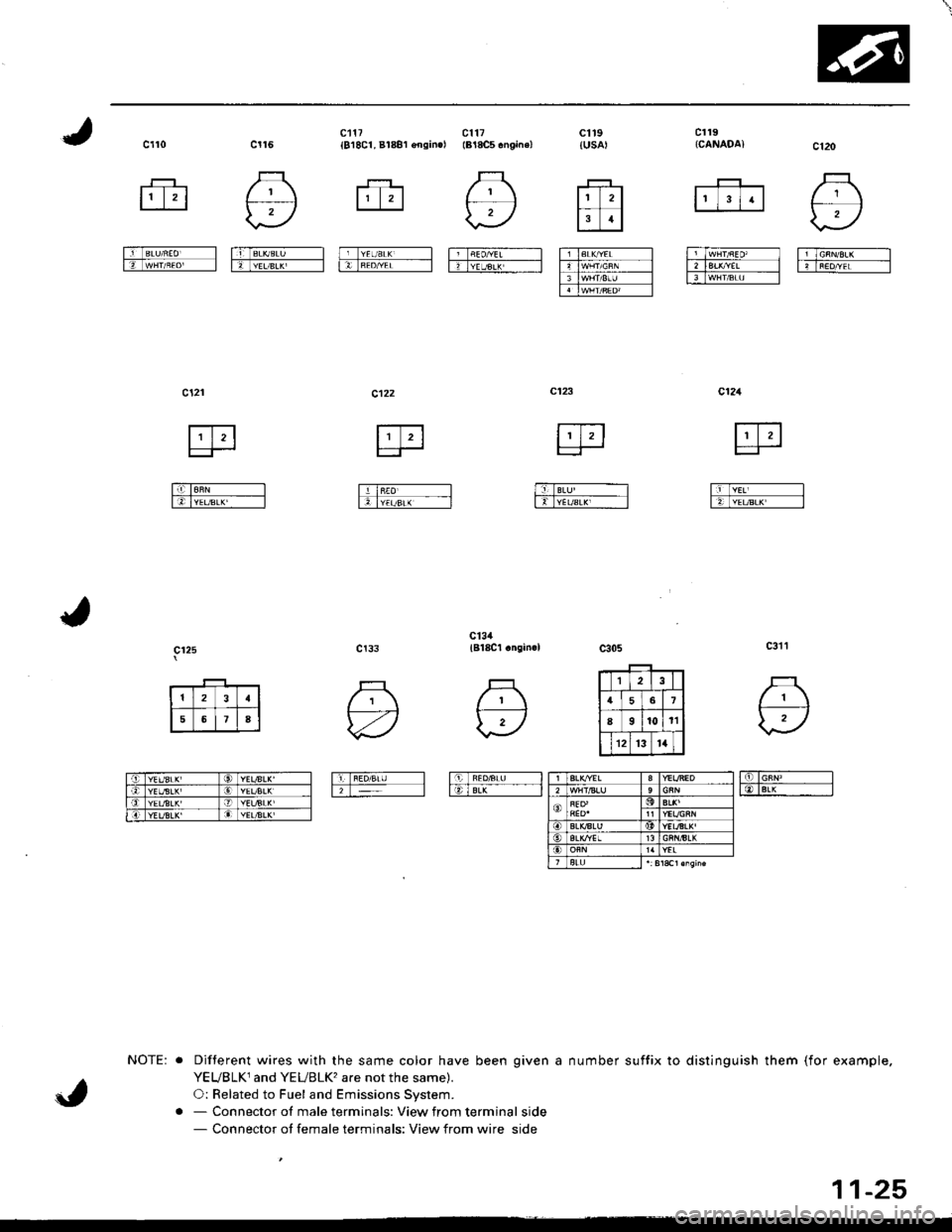 ACURA INTEGRA 1998  Service Repair Manual Jcl17cl17clt9tusatclt9{cANAOA}cr16
a,\
w
TiTBLIQsLU-----_lttTYEwLKi-----l
{Bl8C1,B188longin.l (A18C5.ngin.}c120
A
v
TiTGnN-/Bt( -FFEor/Fa ---l
r+-r
Eljl13 1l
Til BLK./€i---lf-TwHr/cRN- --
| 3 lwHr/