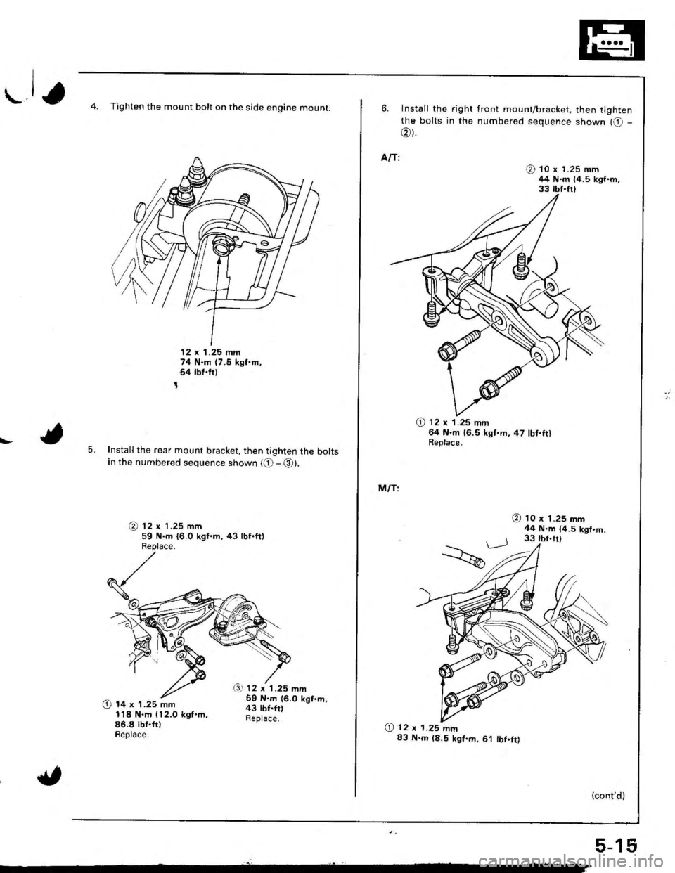 ACURA INTEGRA 1998  Service Repair Manual 