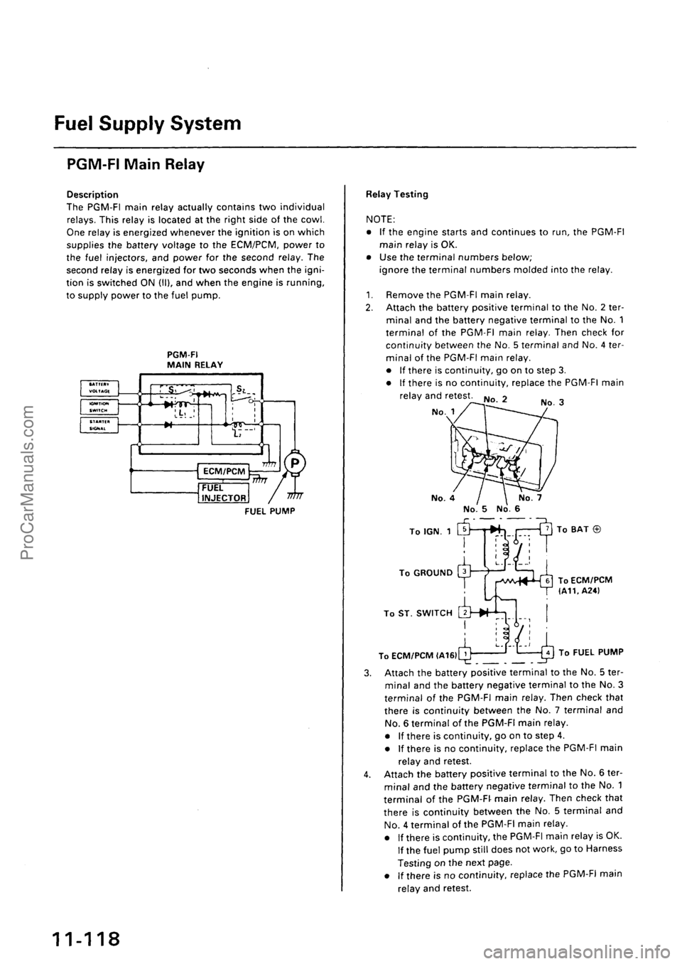 ACURA INTEGRA 1990  Service Repair Manual ProCarManuals.com 