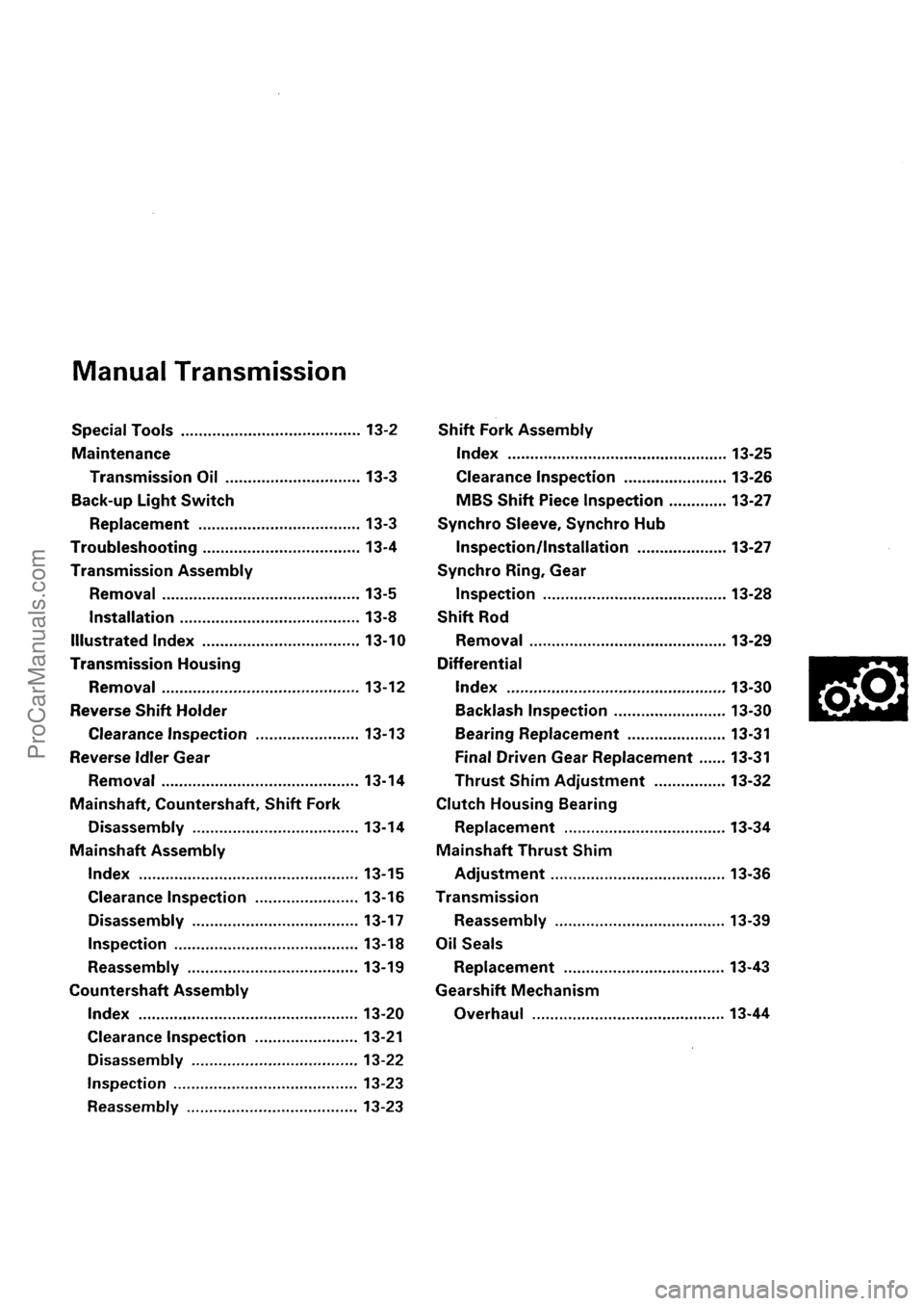 ACURA INTEGRA 1990  Service Repair Manual ProCarManuals.com 