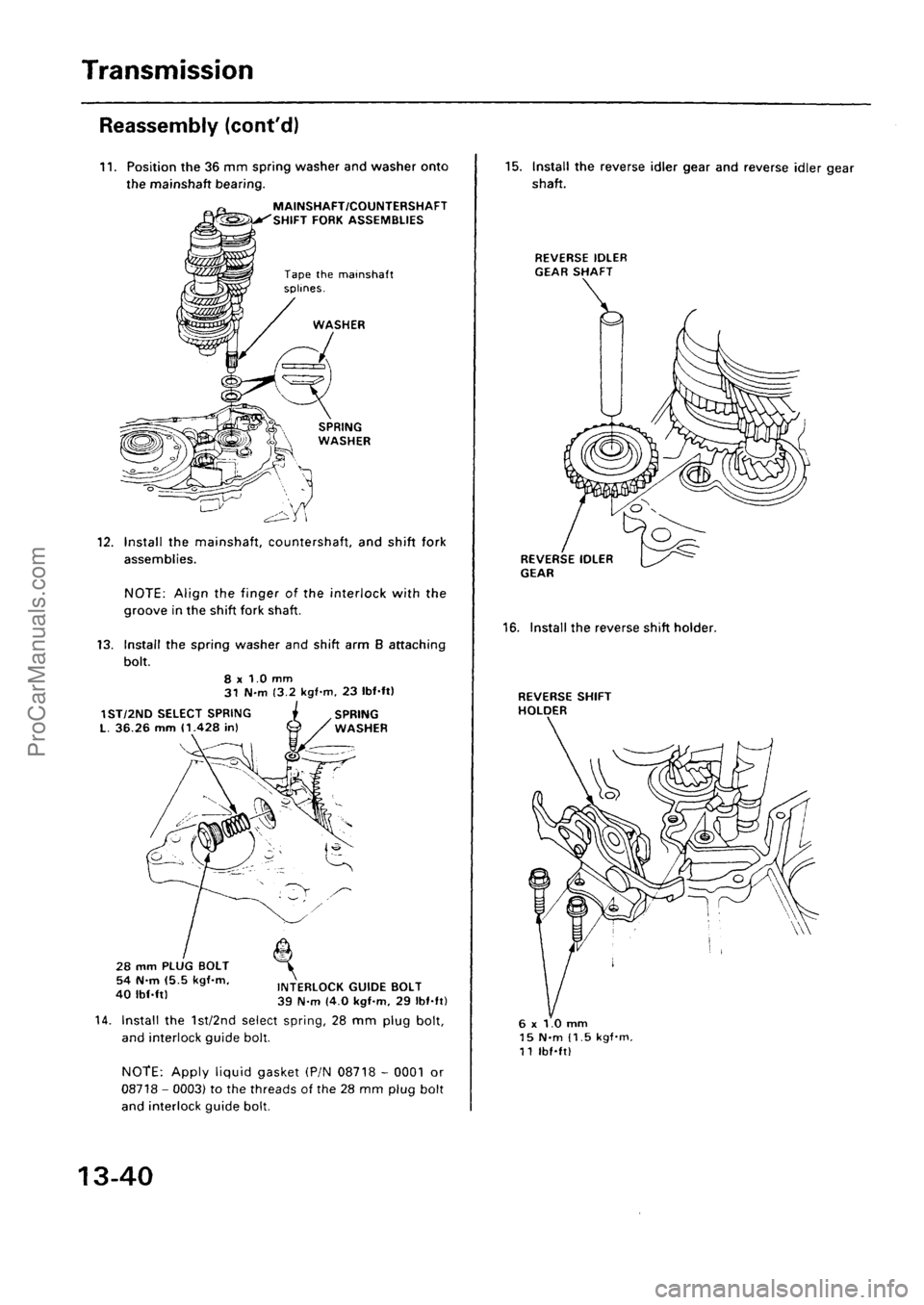ACURA INTEGRA 1990  Service Repair Manual ProCarManuals.com 