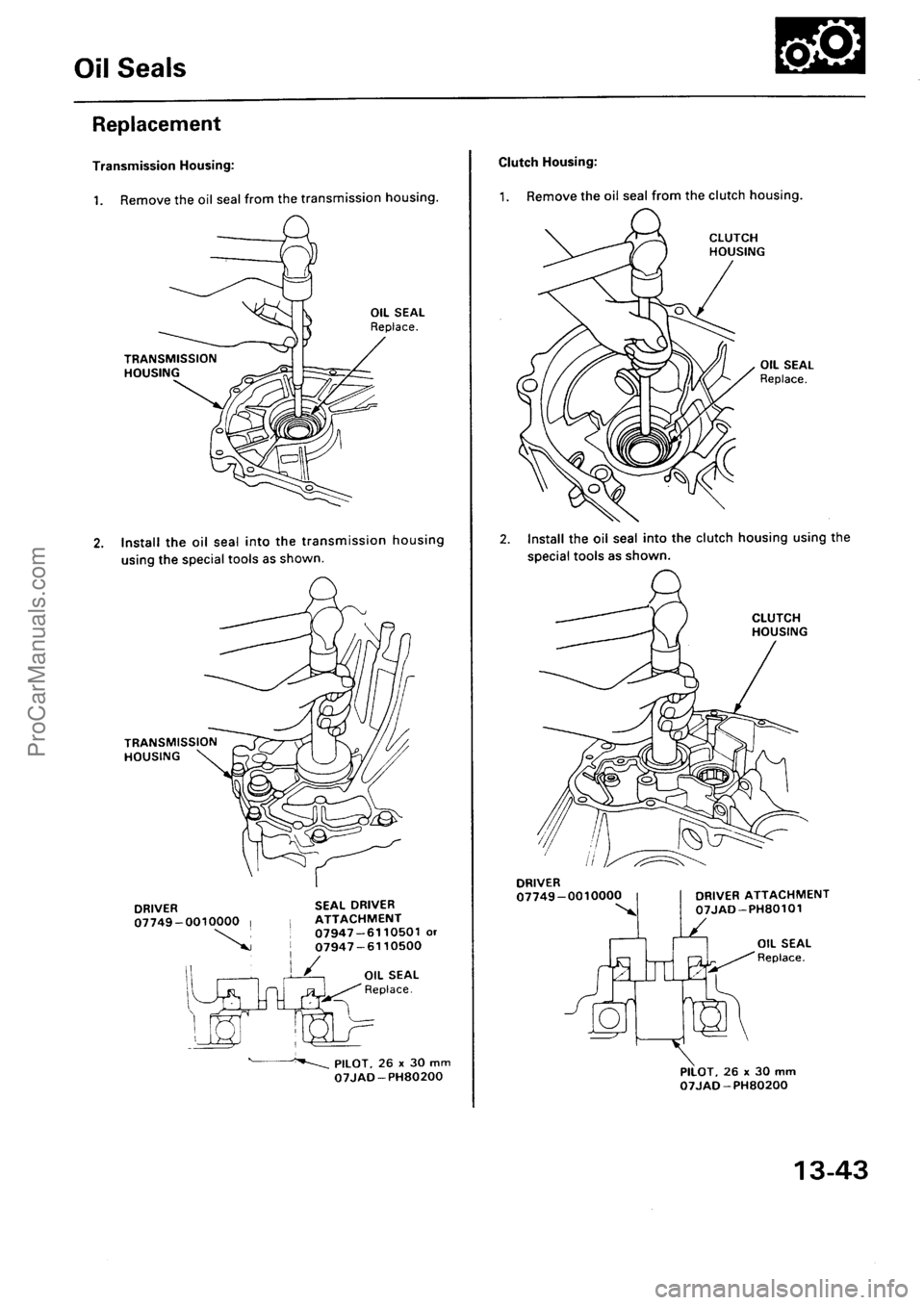 ACURA INTEGRA 1990  Service Repair Manual ProCarManuals.com 