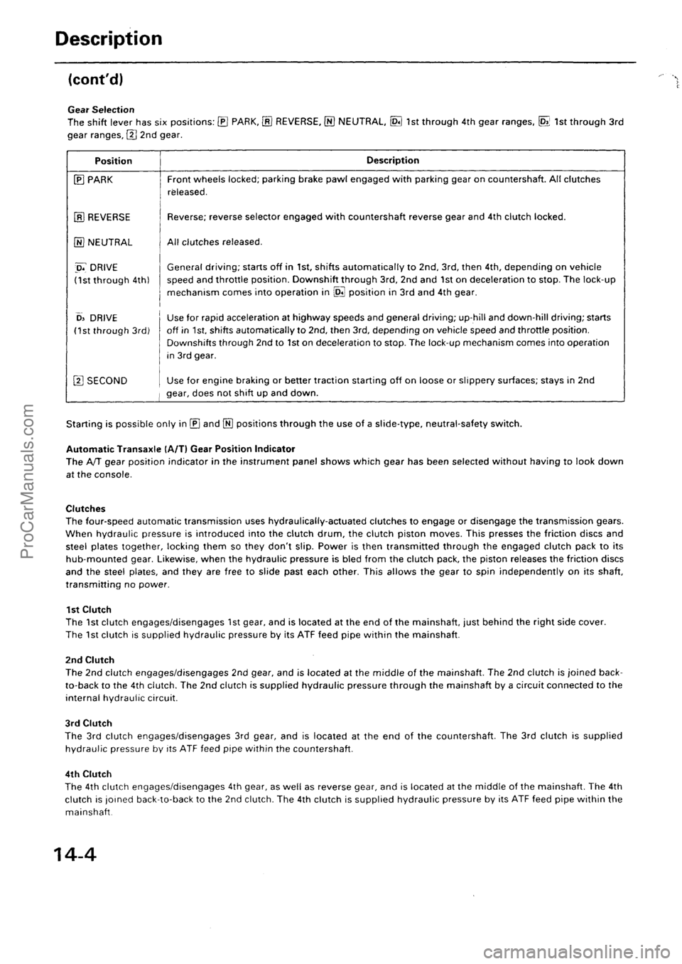 ACURA INTEGRA 1990  Service Repair Manual ProCarManuals.com 