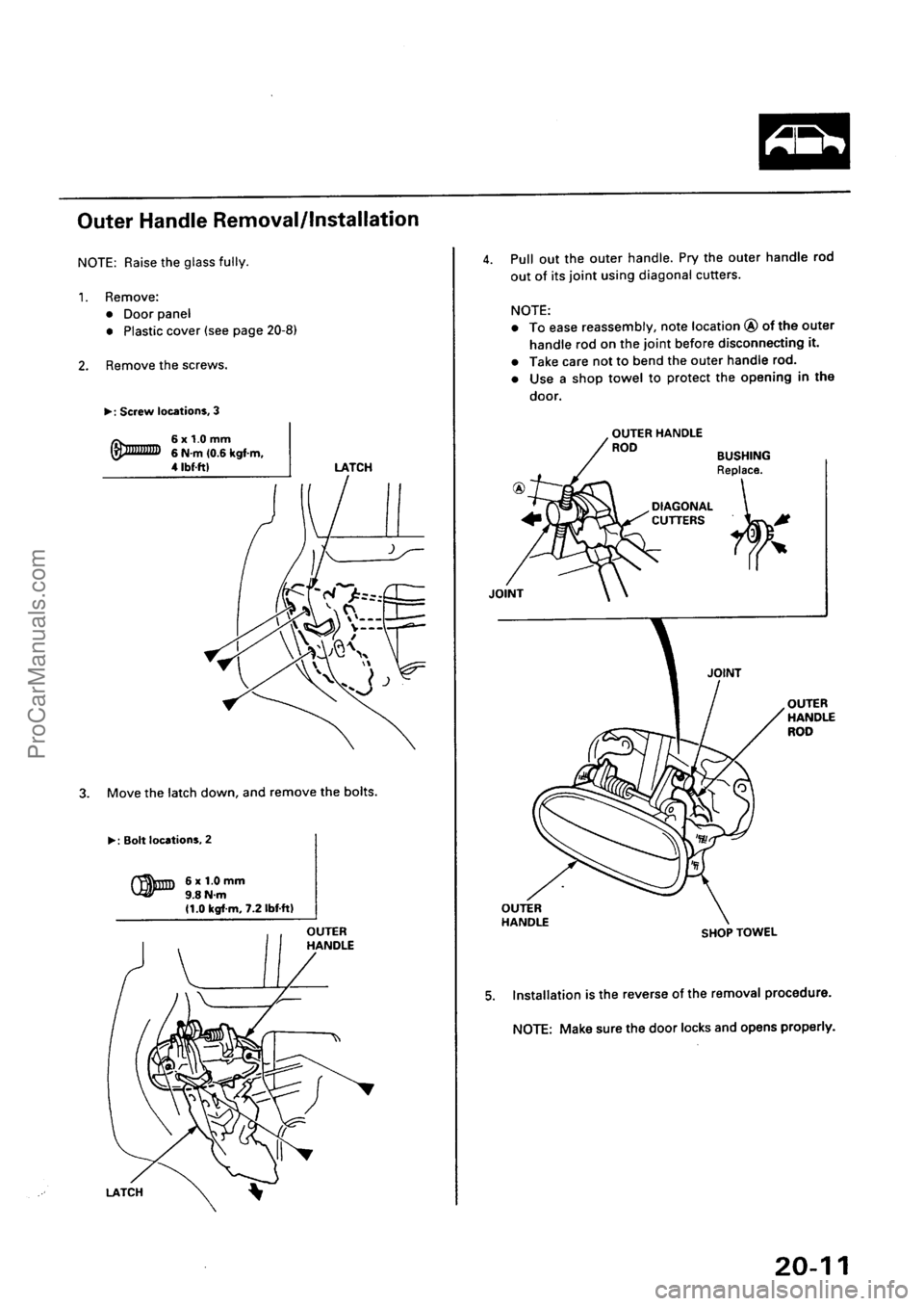 ACURA INTEGRA 1990  Service Repair Manual ProCarManuals.com 