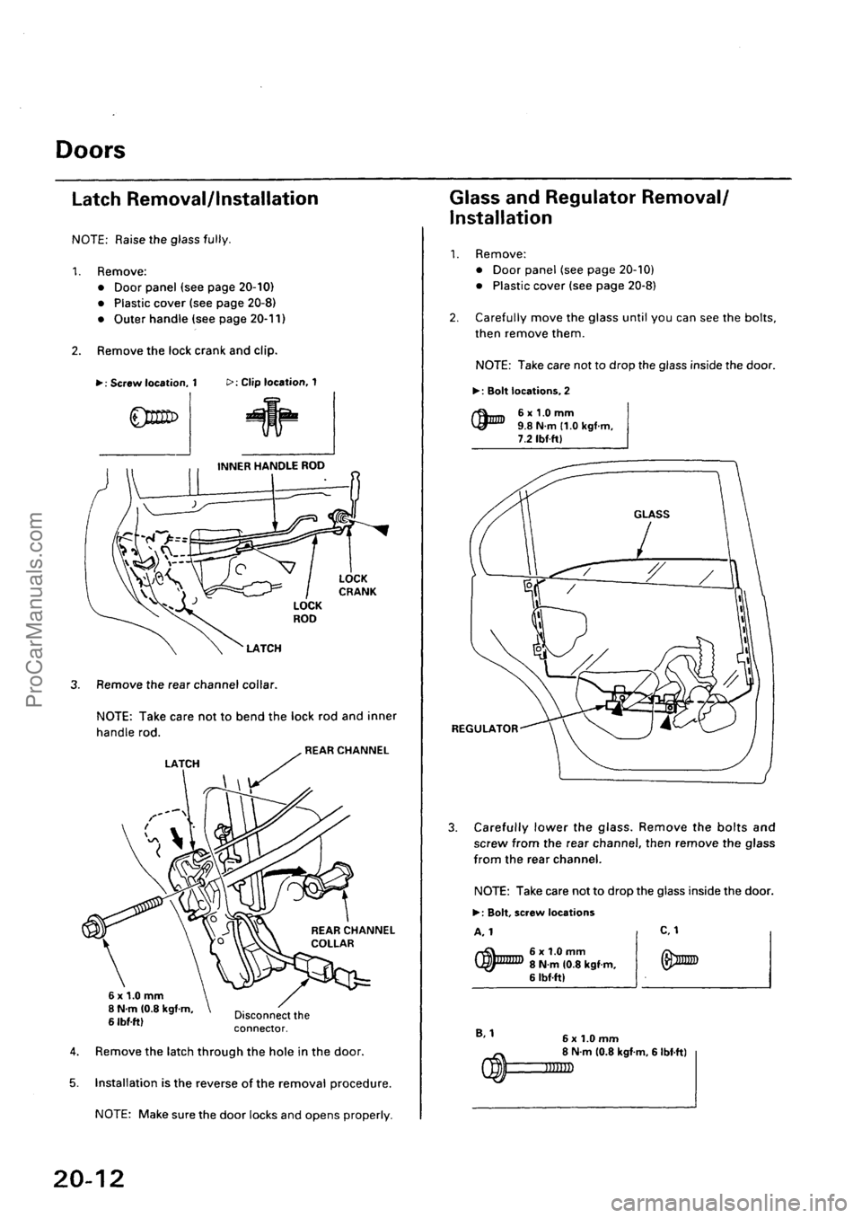 ACURA INTEGRA 1990  Service Repair Manual ProCarManuals.com 