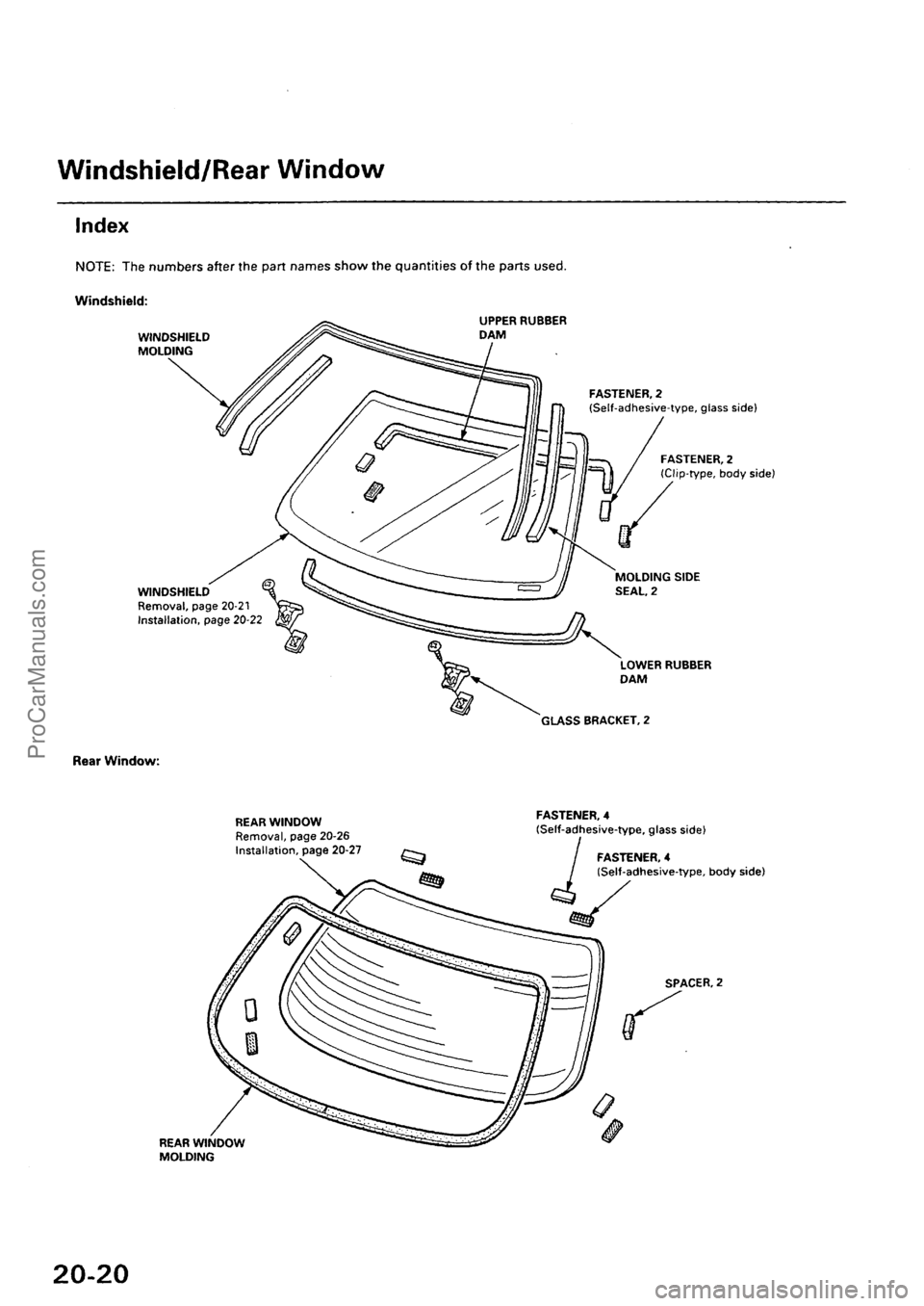ACURA INTEGRA 1990  Service Repair Manual ProCarManuals.com 