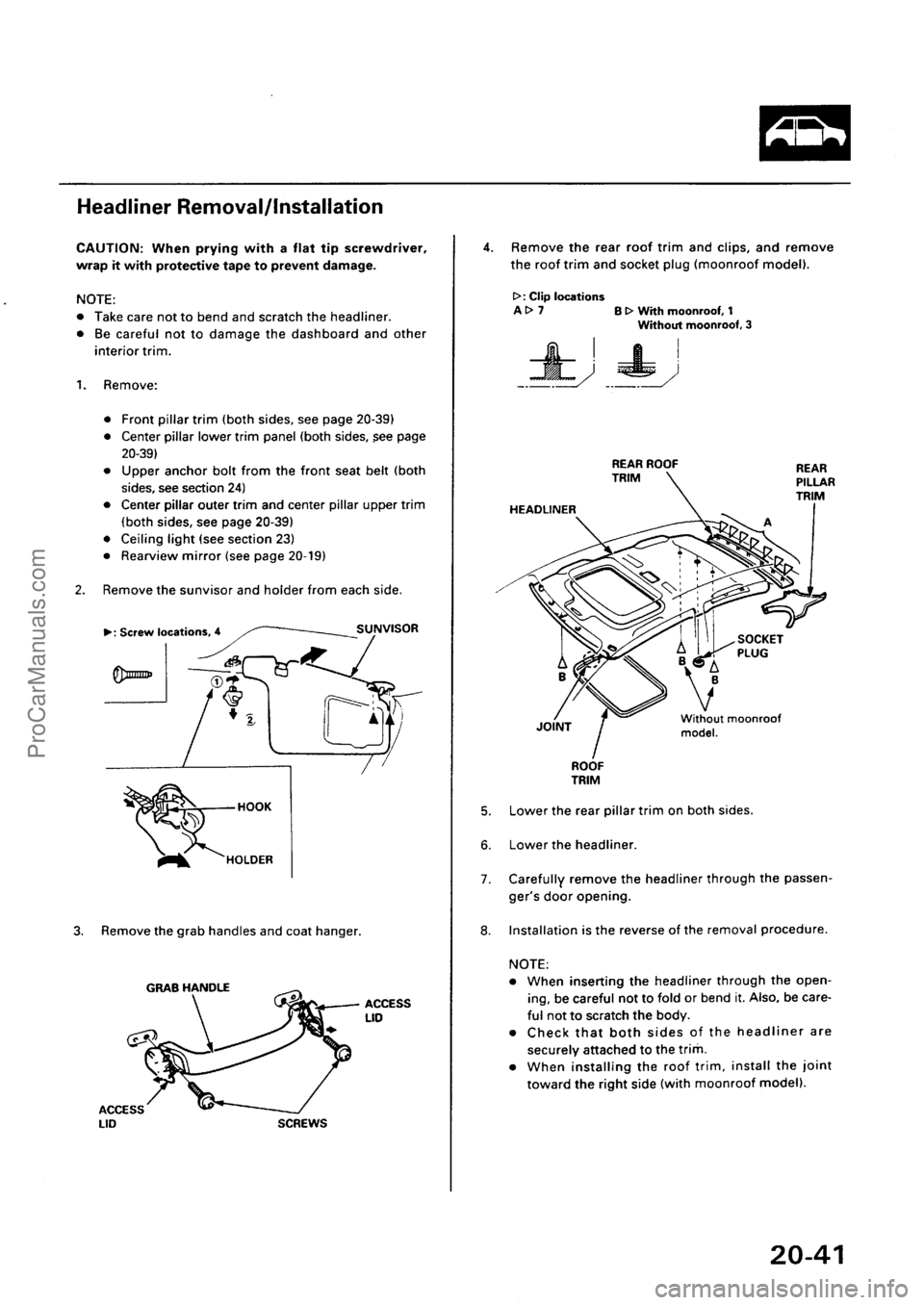 ACURA INTEGRA 1990  Service Repair Manual ProCarManuals.com 