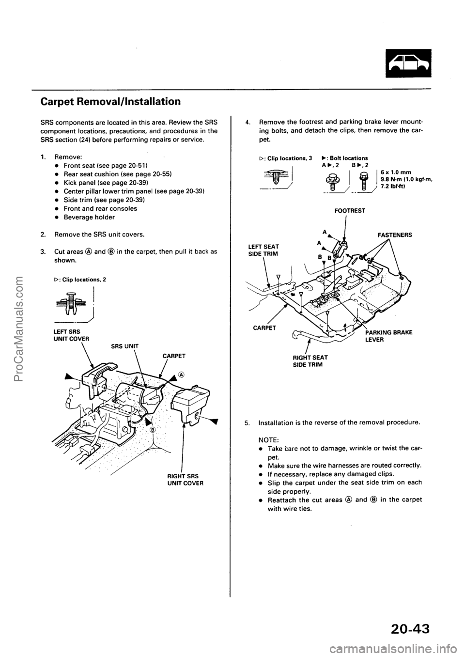 ACURA INTEGRA 1990  Service Repair Manual ProCarManuals.com 