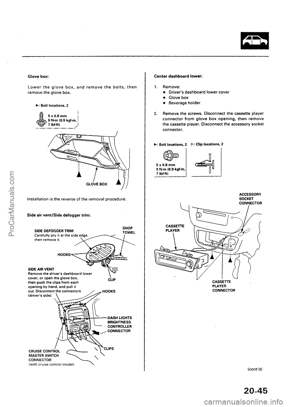 ACURA INTEGRA 1990  Service Repair Manual ProCarManuals.com 
