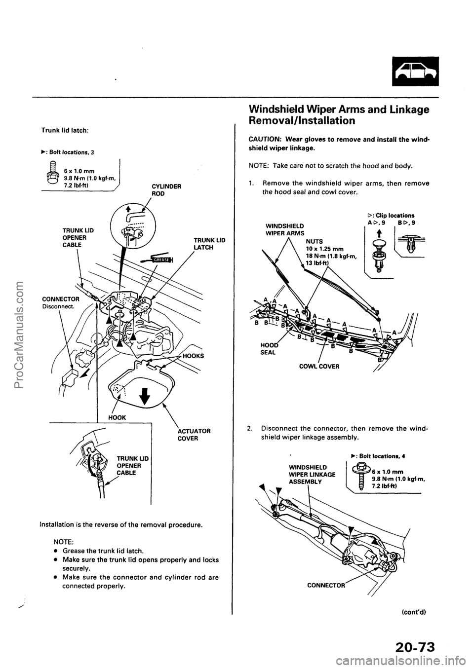 ACURA INTEGRA 1990  Service Repair Manual ProCarManuals.com 