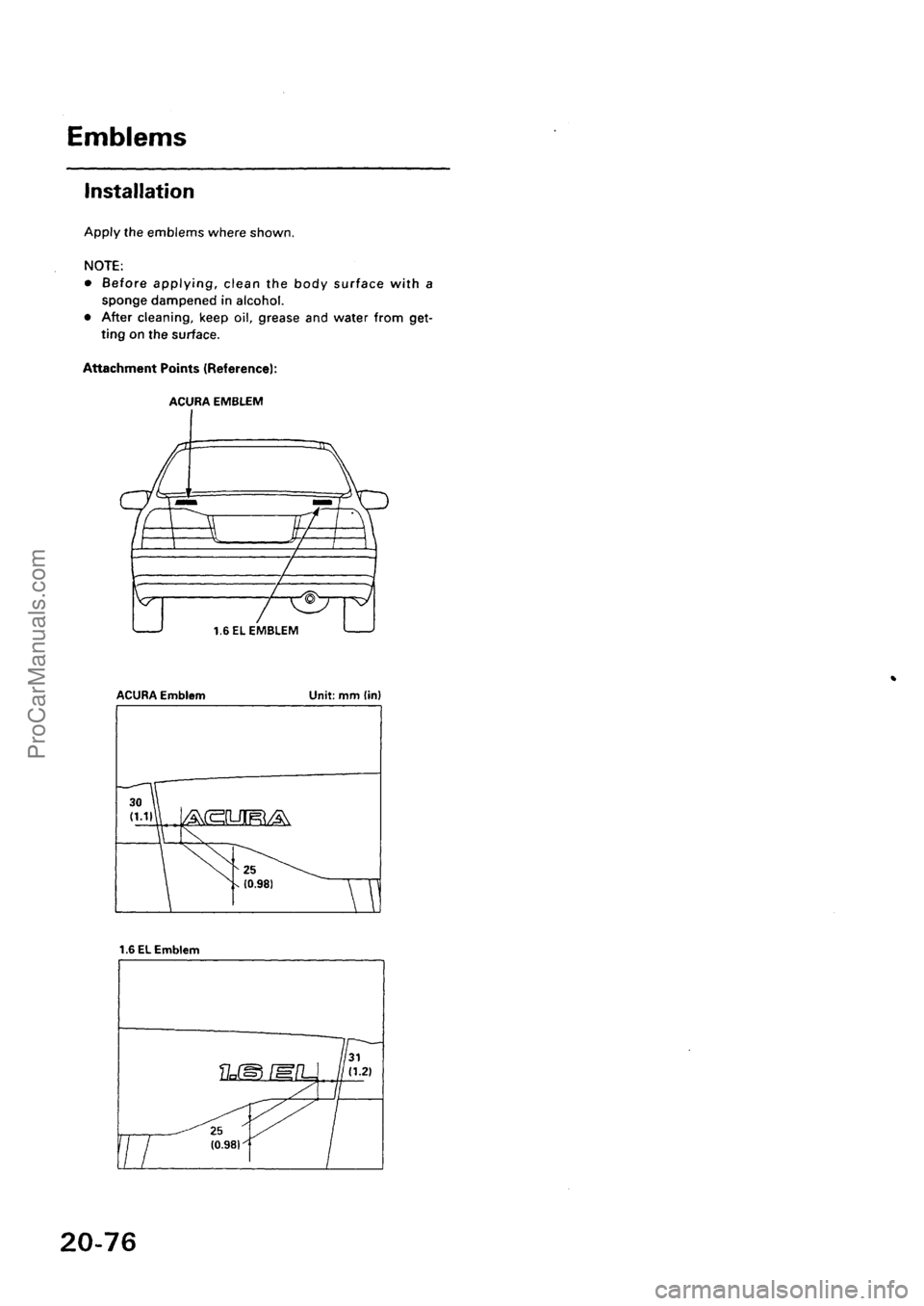 ACURA INTEGRA 1990  Service Repair Manual ProCarManuals.com 
