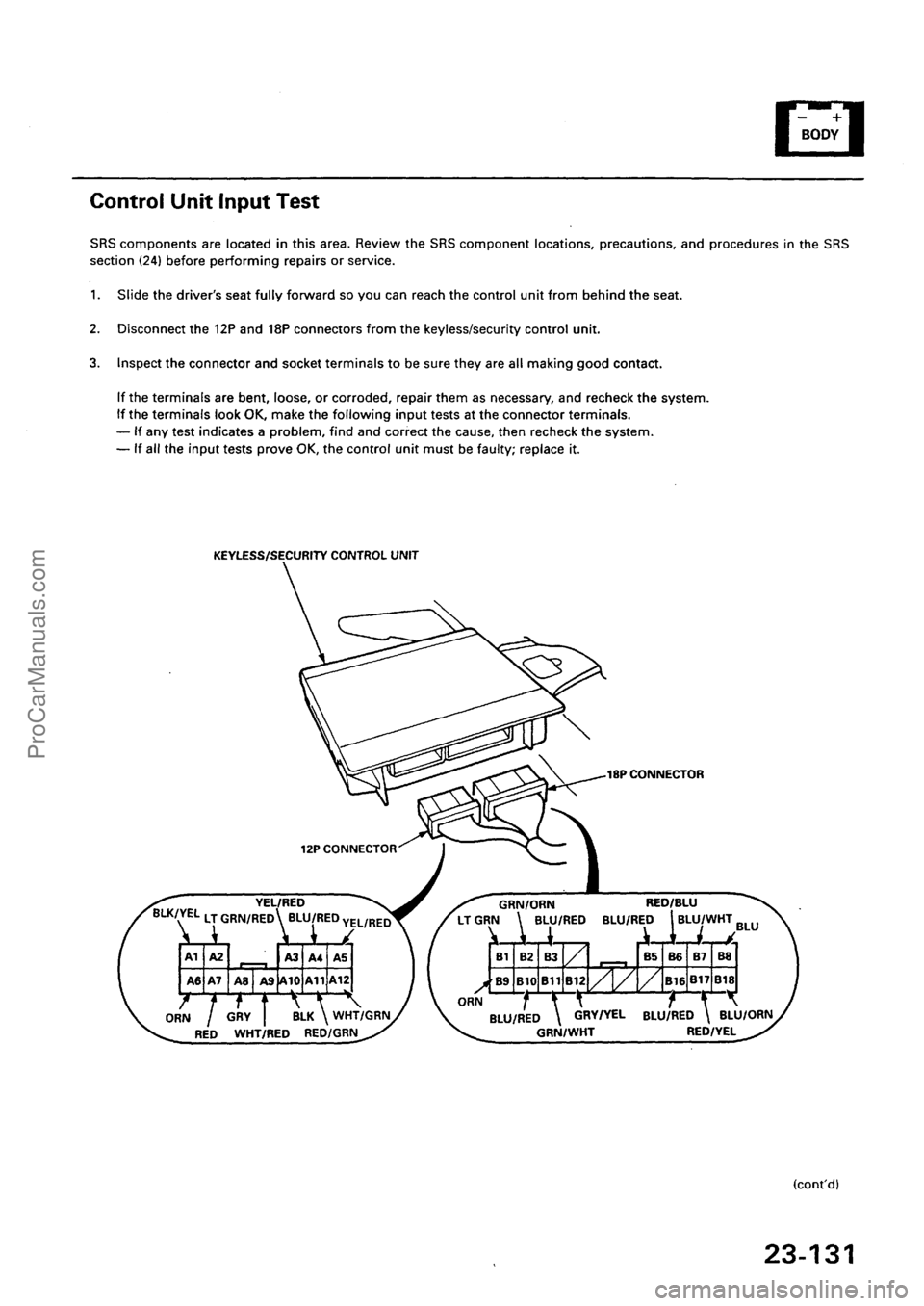 ACURA INTEGRA 1990  Service Repair Manual ProCarManuals.com 