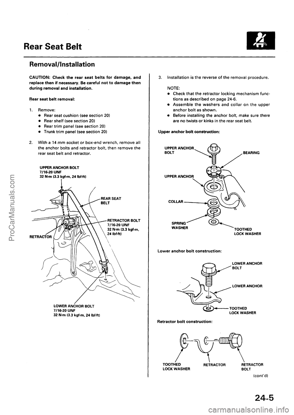 ACURA INTEGRA 1990  Service Repair Manual ProCarManuals.com 