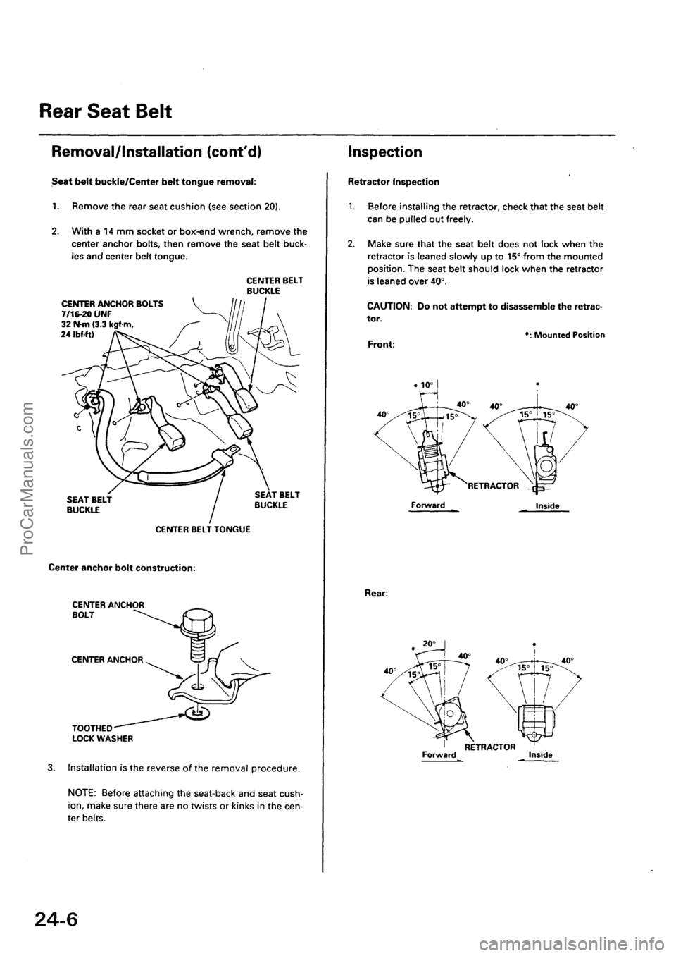 ACURA INTEGRA 1990  Service Repair Manual ProCarManuals.com 