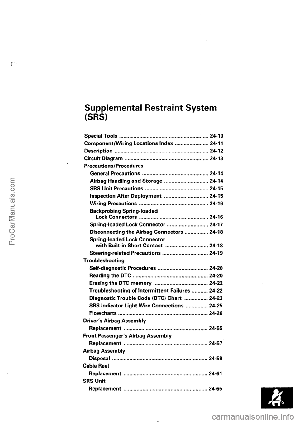 ACURA INTEGRA 1990  Service Repair Manual ProCarManuals.com 