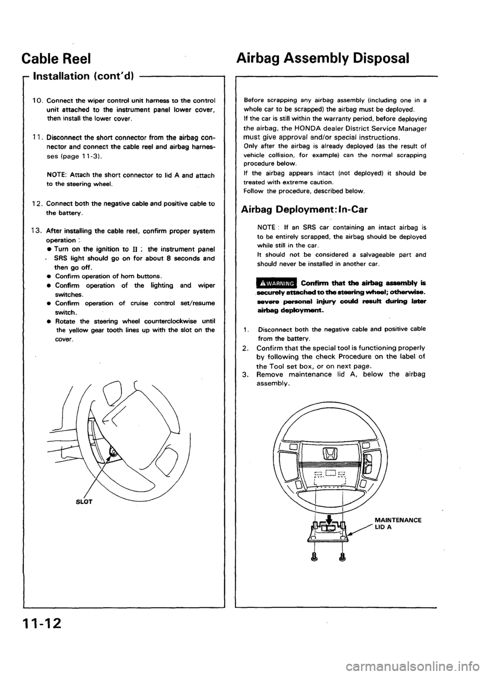 ACURA LEGEND 1988  Service Repair Manual 