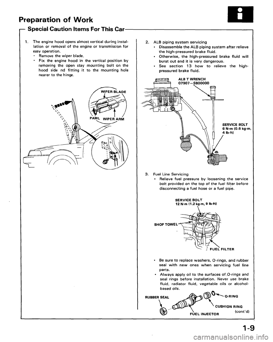 ACURA LEGEND 1988  Service Repair Manual 