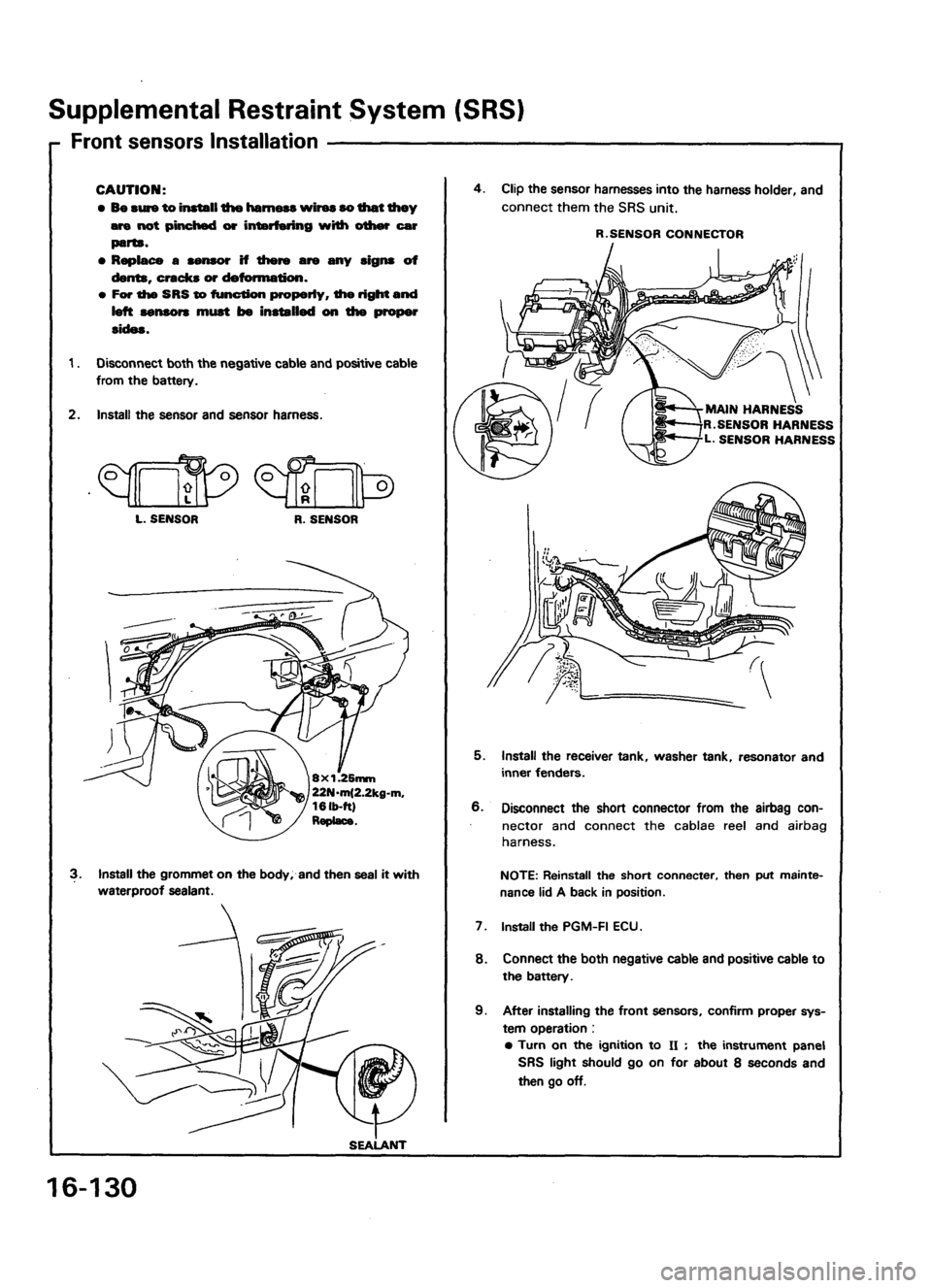 ACURA LEGEND 1998  Service Repair Manual 