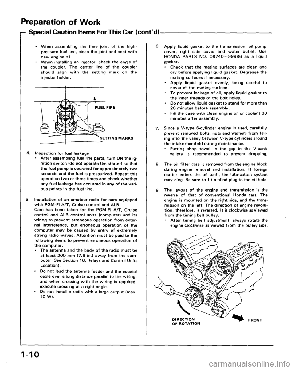 ACURA LEGEND 1988  Service Repair Manual 