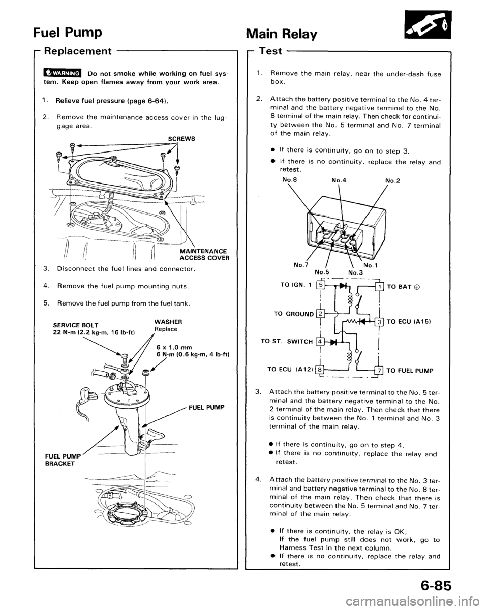 ACURA LEGEND 1988  Service Repair Manual 