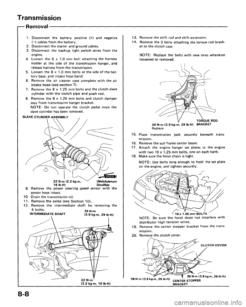ACURA LEGEND 1988  Service Repair Manual 