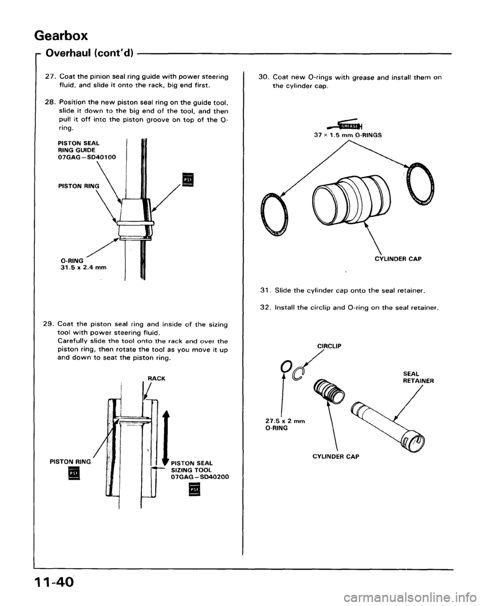 ACURA LEGEND 1988  Service Repair Manual 