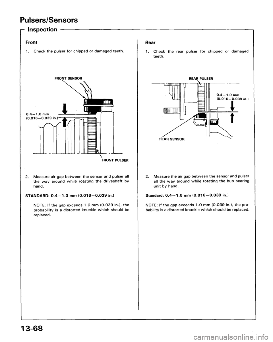 ACURA LEGEND 1988  Service Repair Manual 