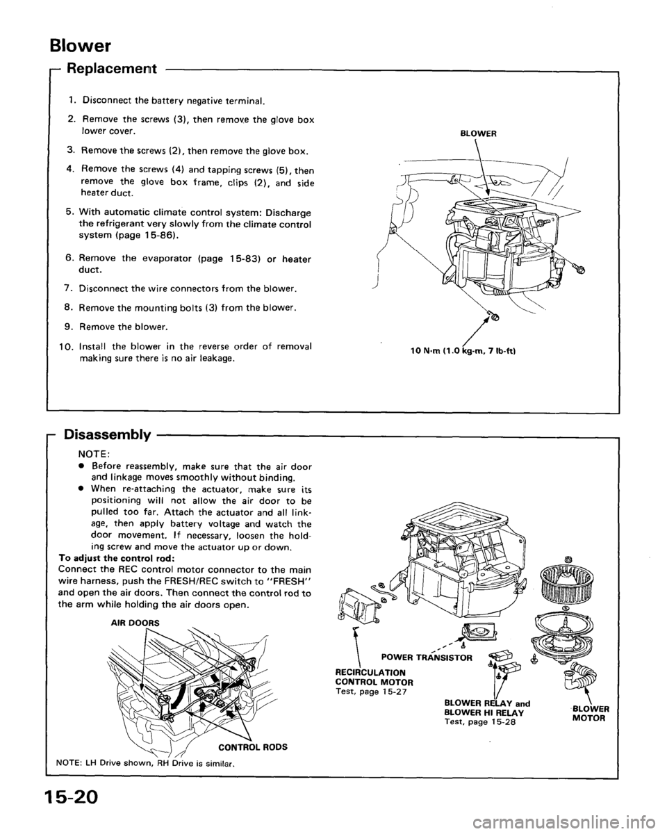 ACURA LEGEND 1988  Service Repair Manual 