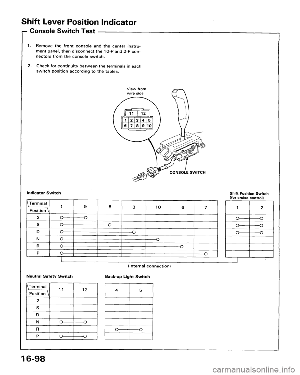 ACURA LEGEND 1998  Service Repair Manual 