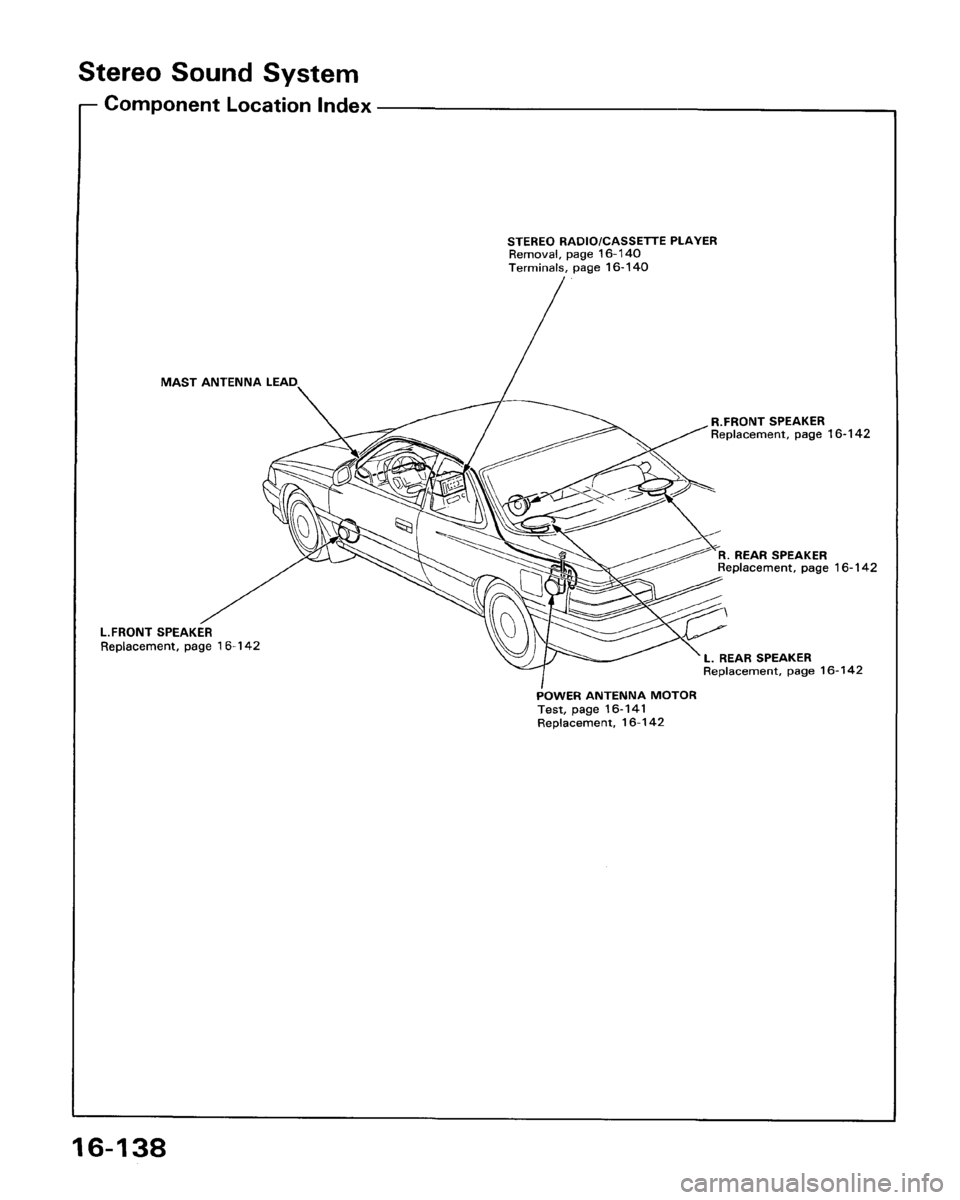 ACURA LEGEND 1988  Service Repair Manual 